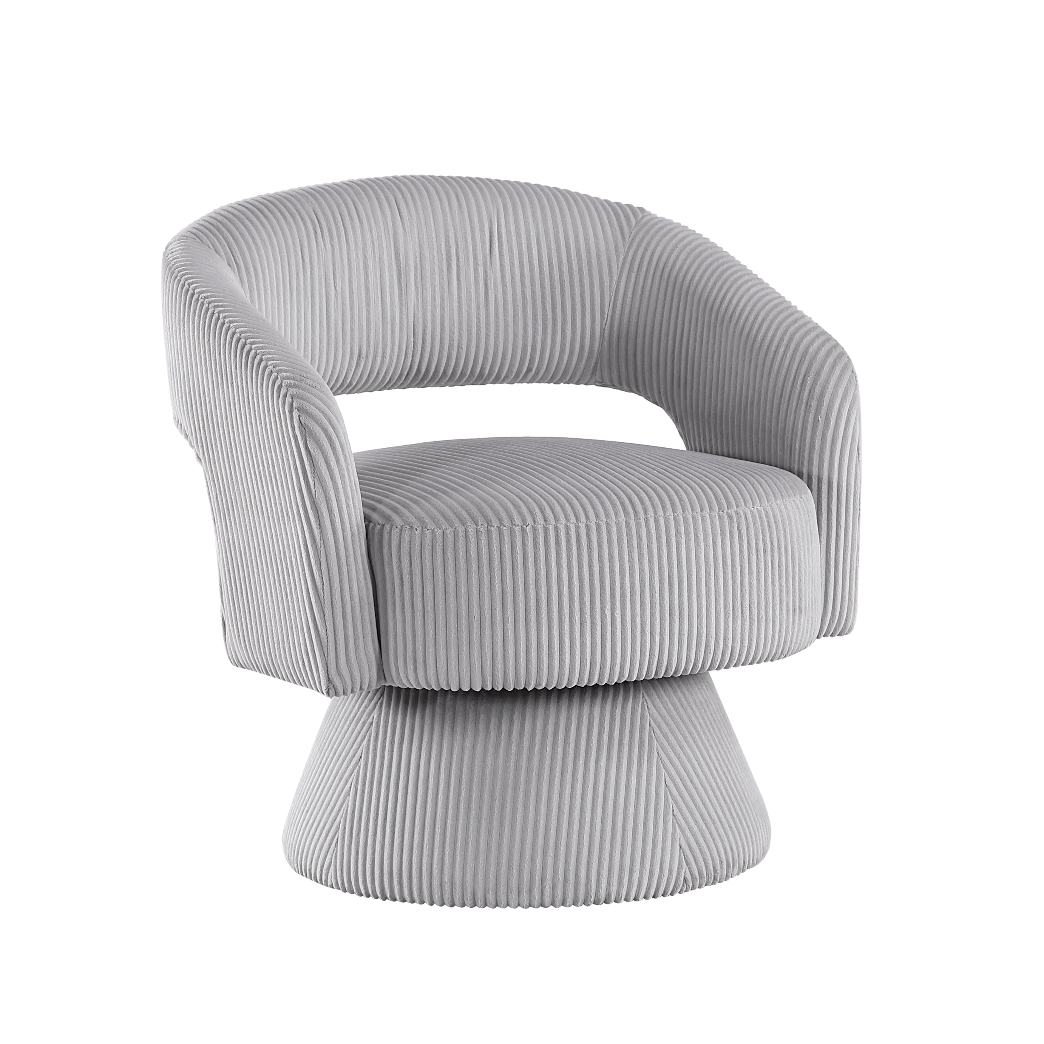 Upton Gray Swivel Accent Chair - Image 2