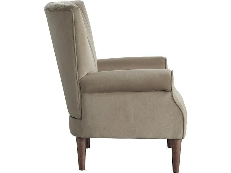 Urielle Brown Gray Velvet Accent Chair - Image 2