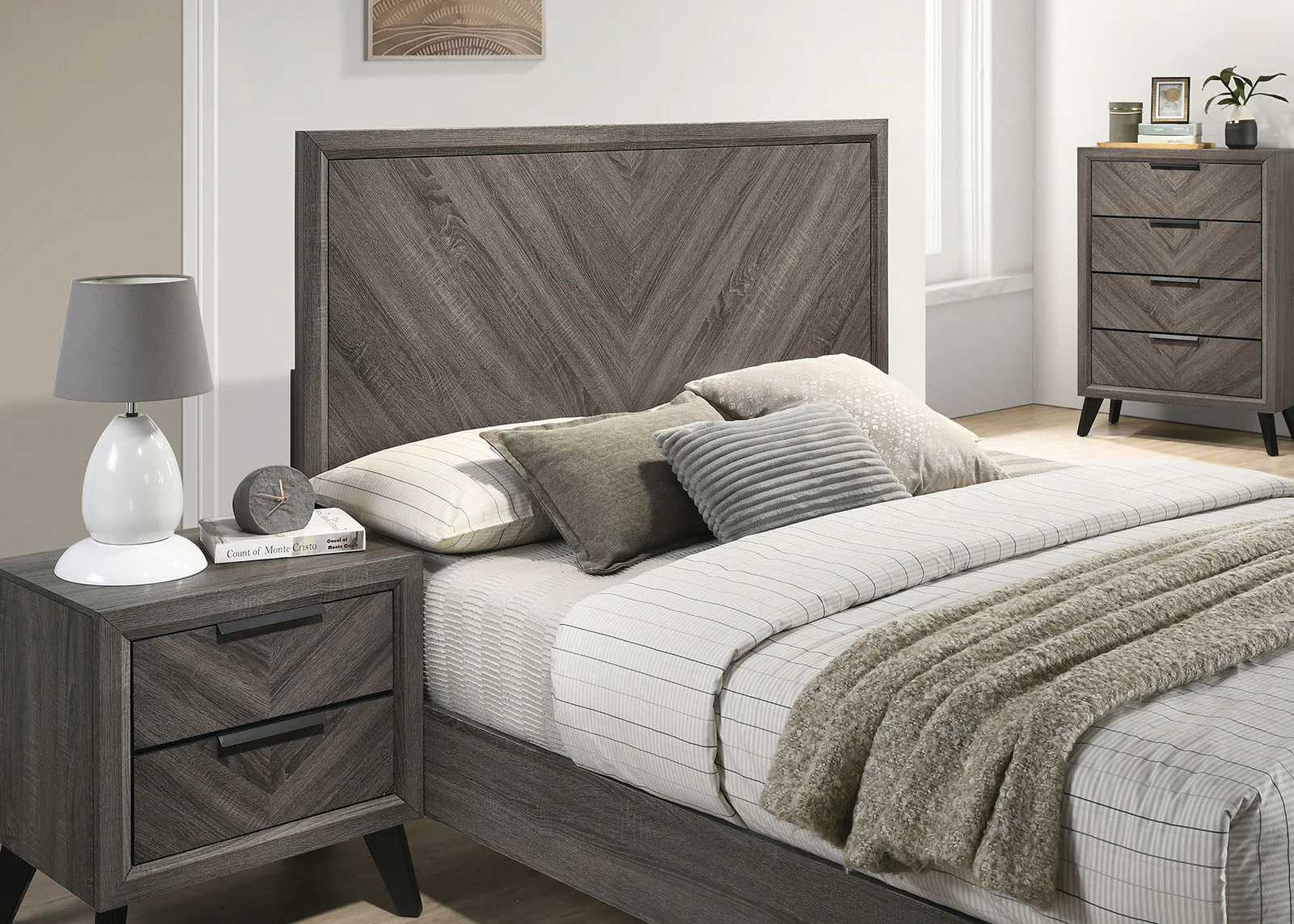 Vagan Gray King Bed - Image 2