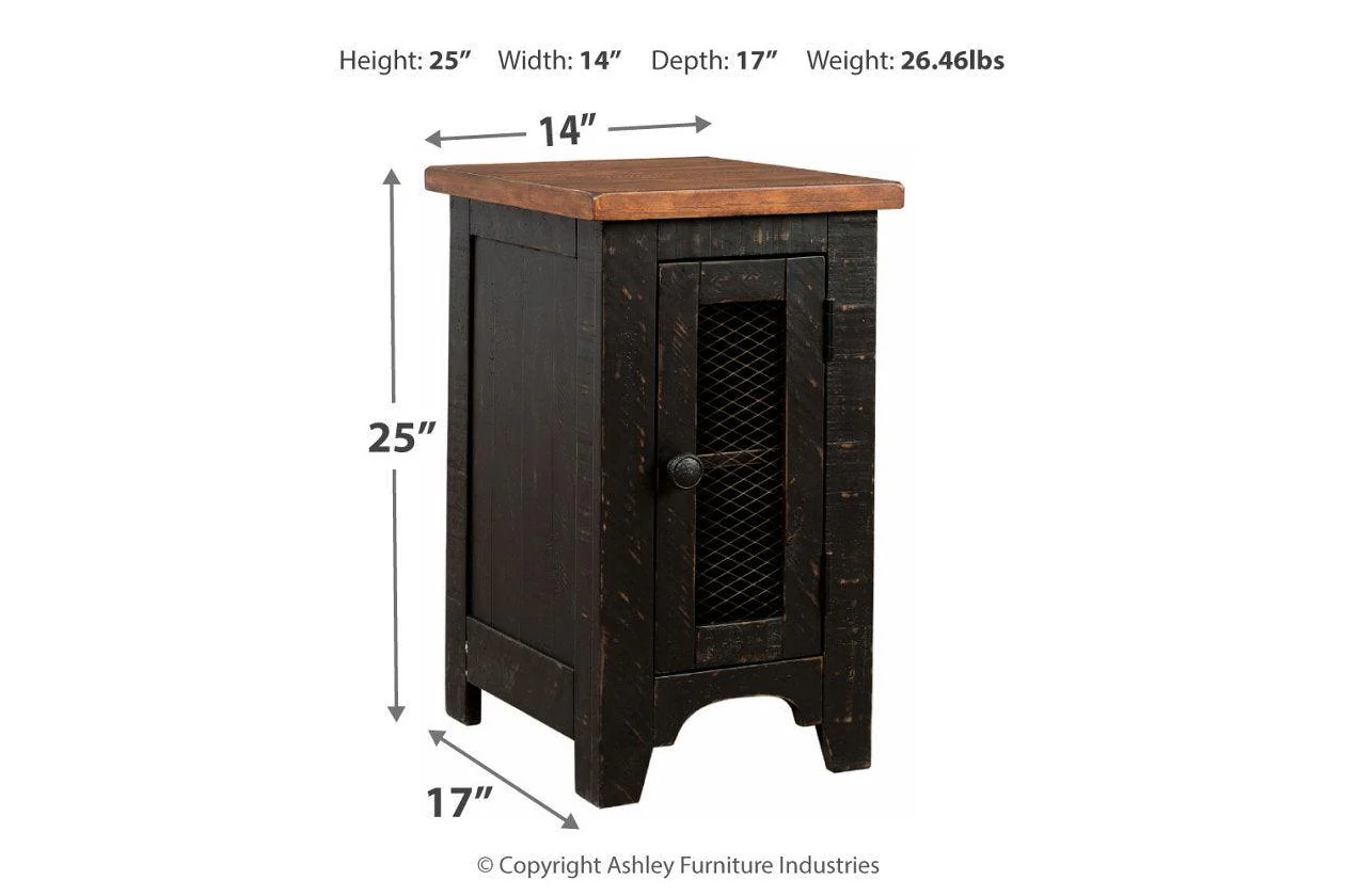 Valebeck Black/Brown Chairside End Table - Image 3
