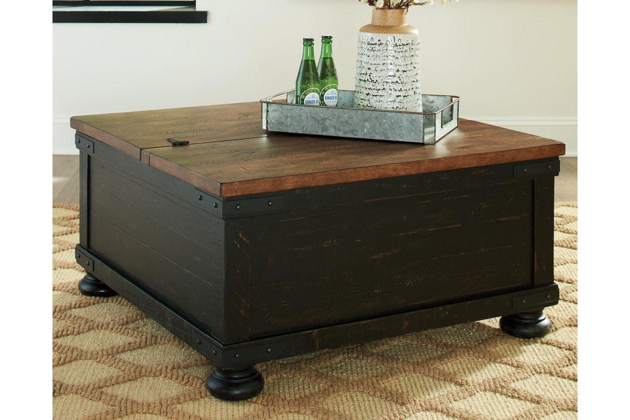 Valebeck Black/Brown Coffee Table and 2 End Tables - Image 2