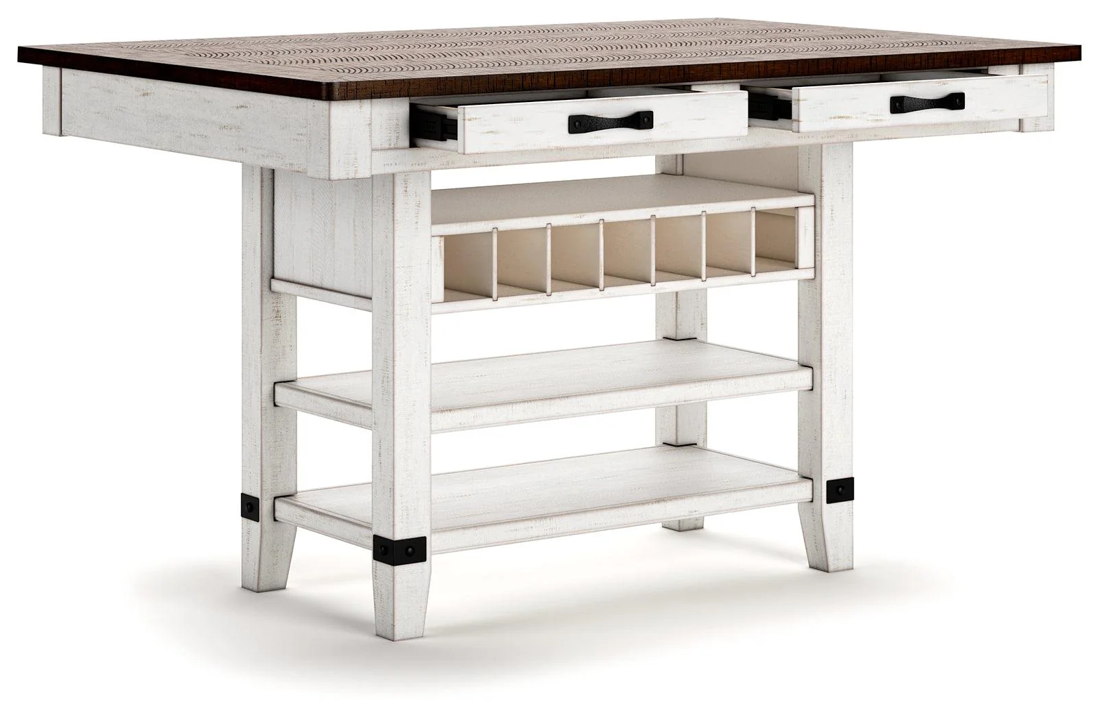 Valebeck White/Brown Counter Height Dining Table - Image 3