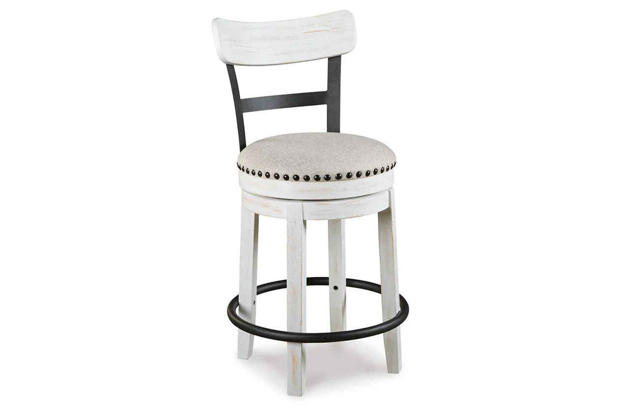 Valebeck White Counter Height Dining Table and 2 Barstools - Image 3