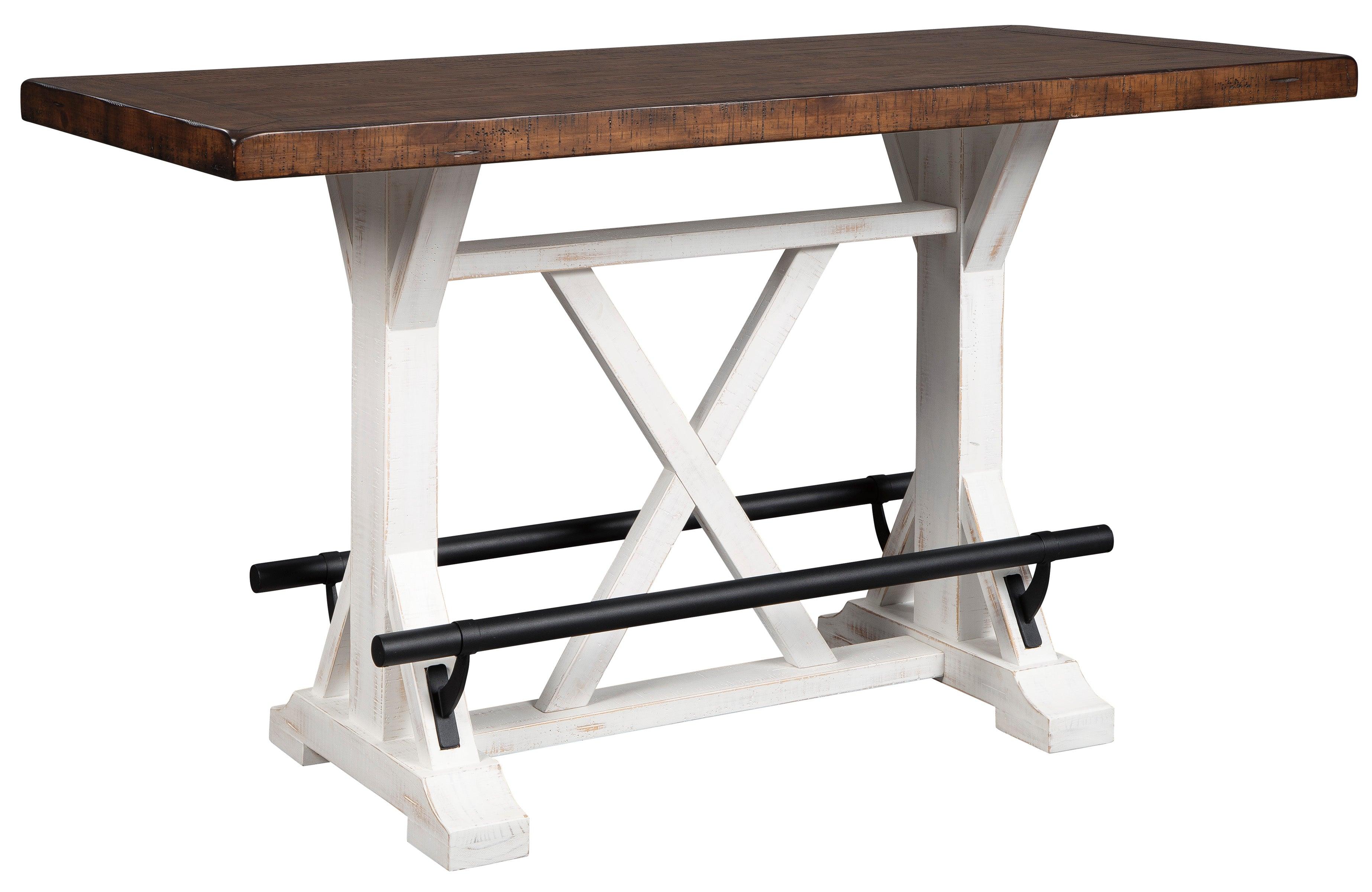 Valebeck White Counter Height Dining Table and 4 Barstools - Image 3