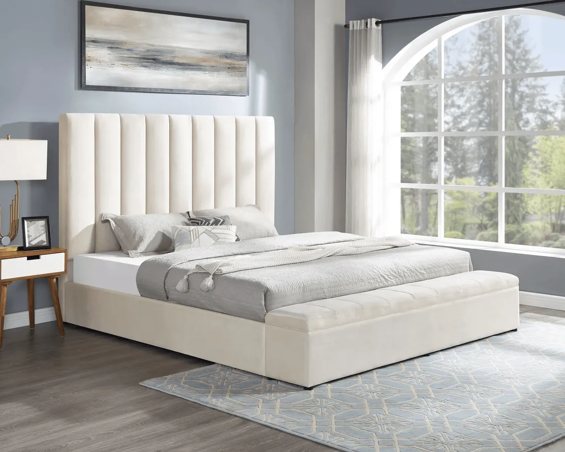 Valencia Beige King Platform Bed - Image 2