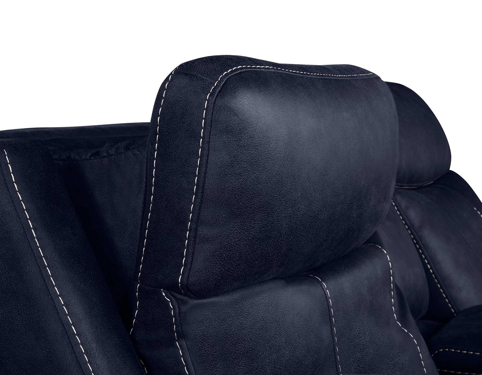 Valencia Ocean Blue Dual Power Leatherette Recliner - Image 9