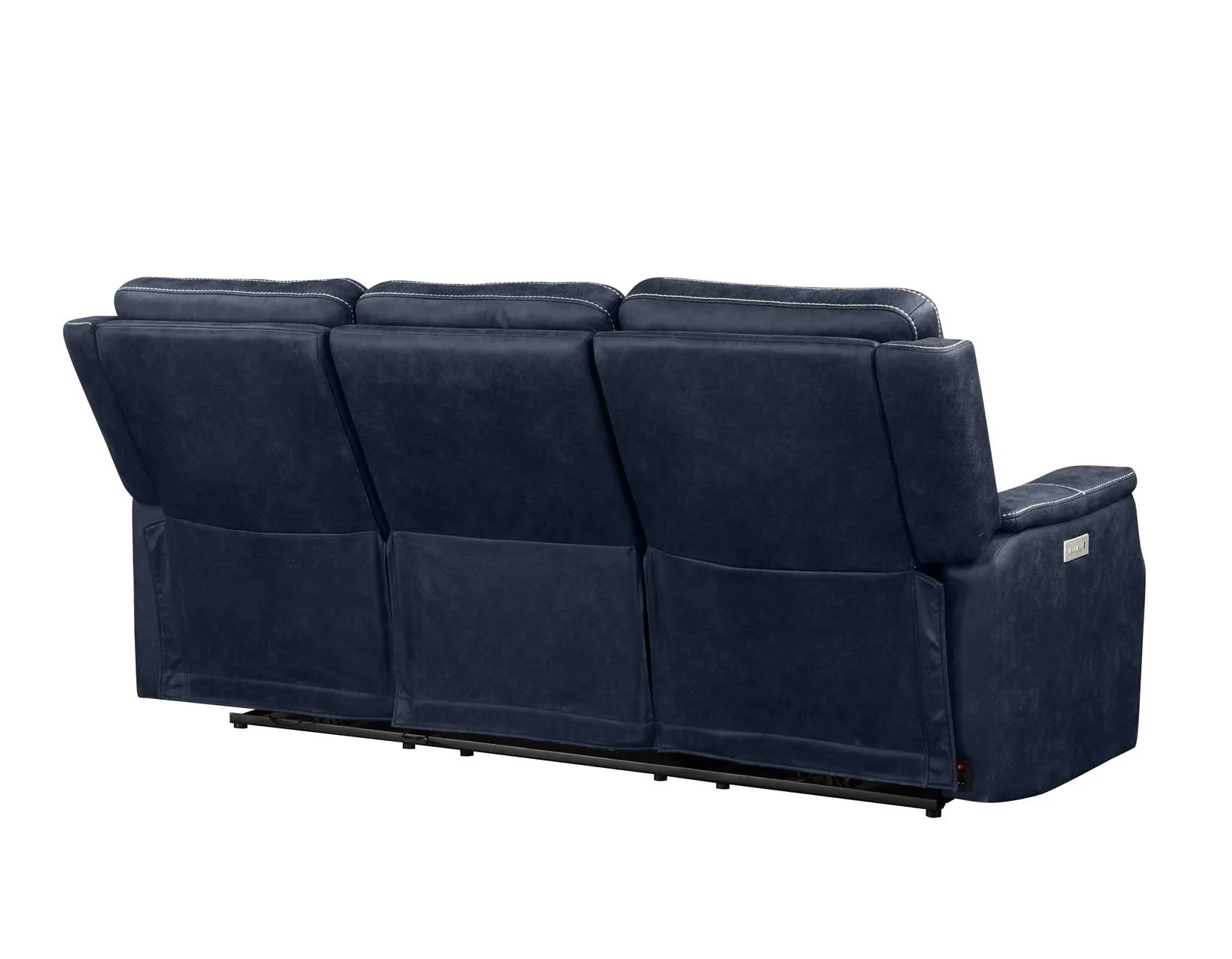 Valencia Ocean Blue Dual Power Reclining Sofa - Image 7