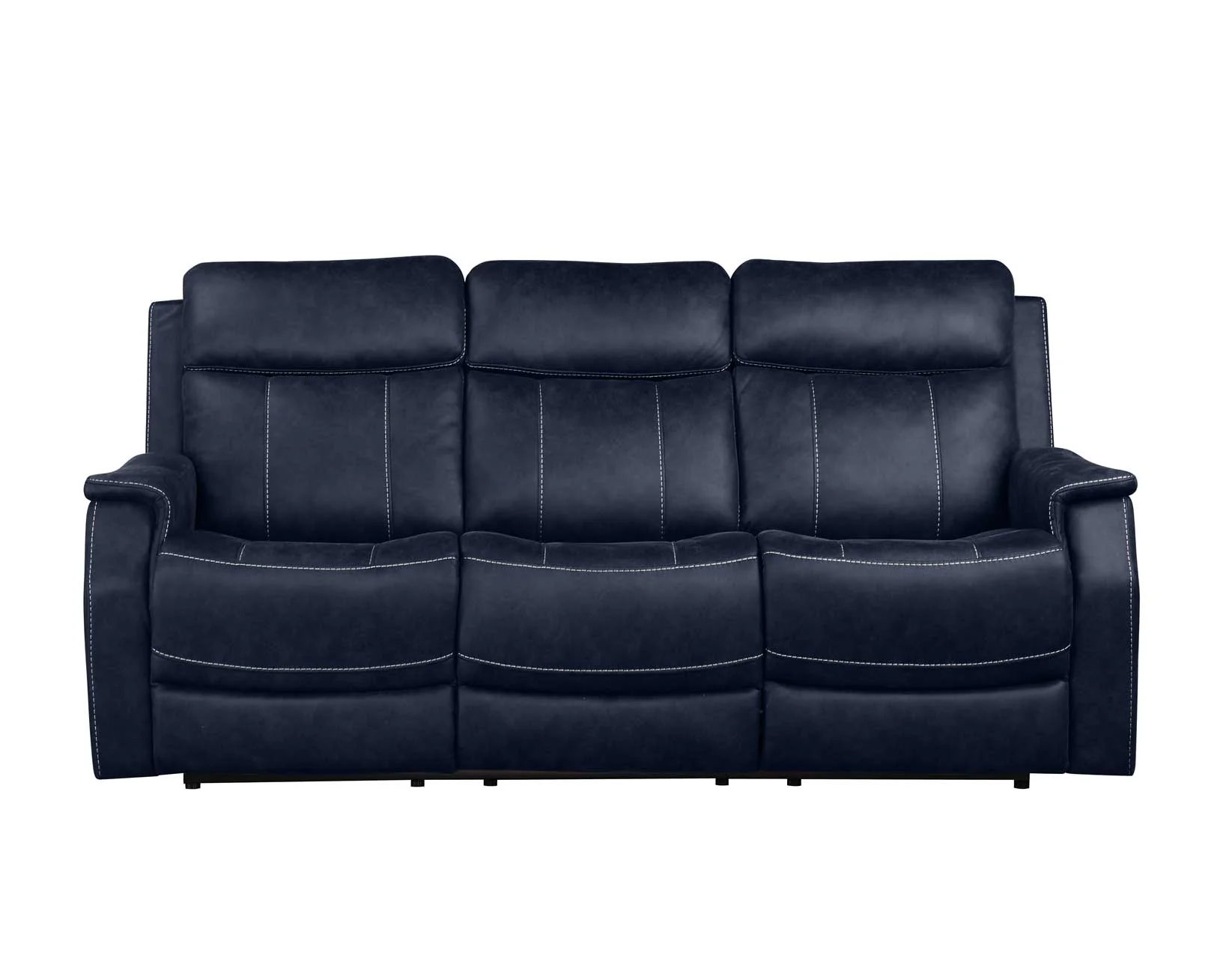 Valencia Ocean Blue Dual Power Reclining Sofa - Image 8