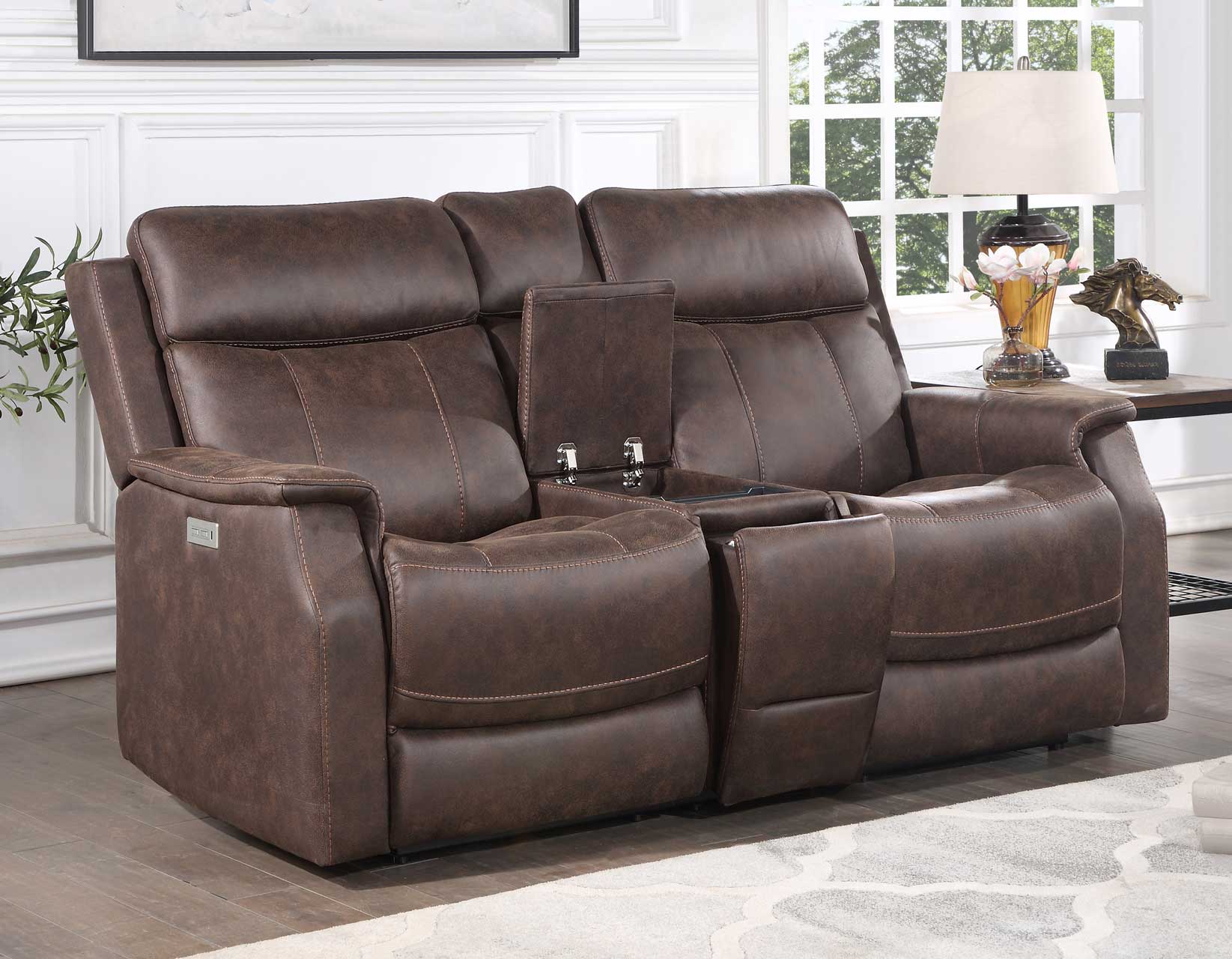 Valencia Walnut 3-Piece Dual Power Reclining Set - Image 3