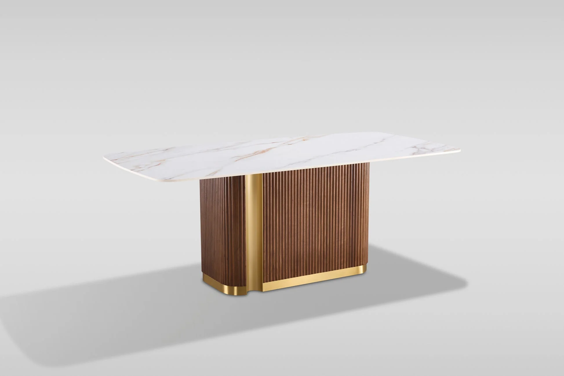 Valente (White/Walnut) Dining Room Set - Image 8