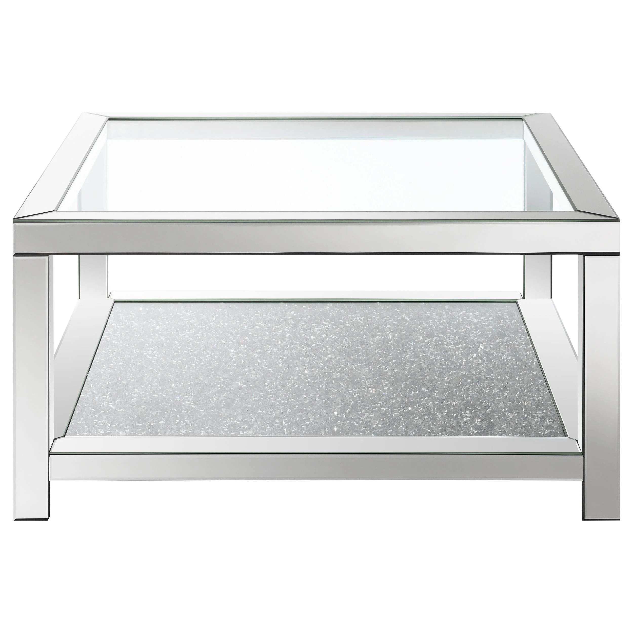 Valentina Silver 2-Piece Mirrored Coffee and End Table Set - Image 4