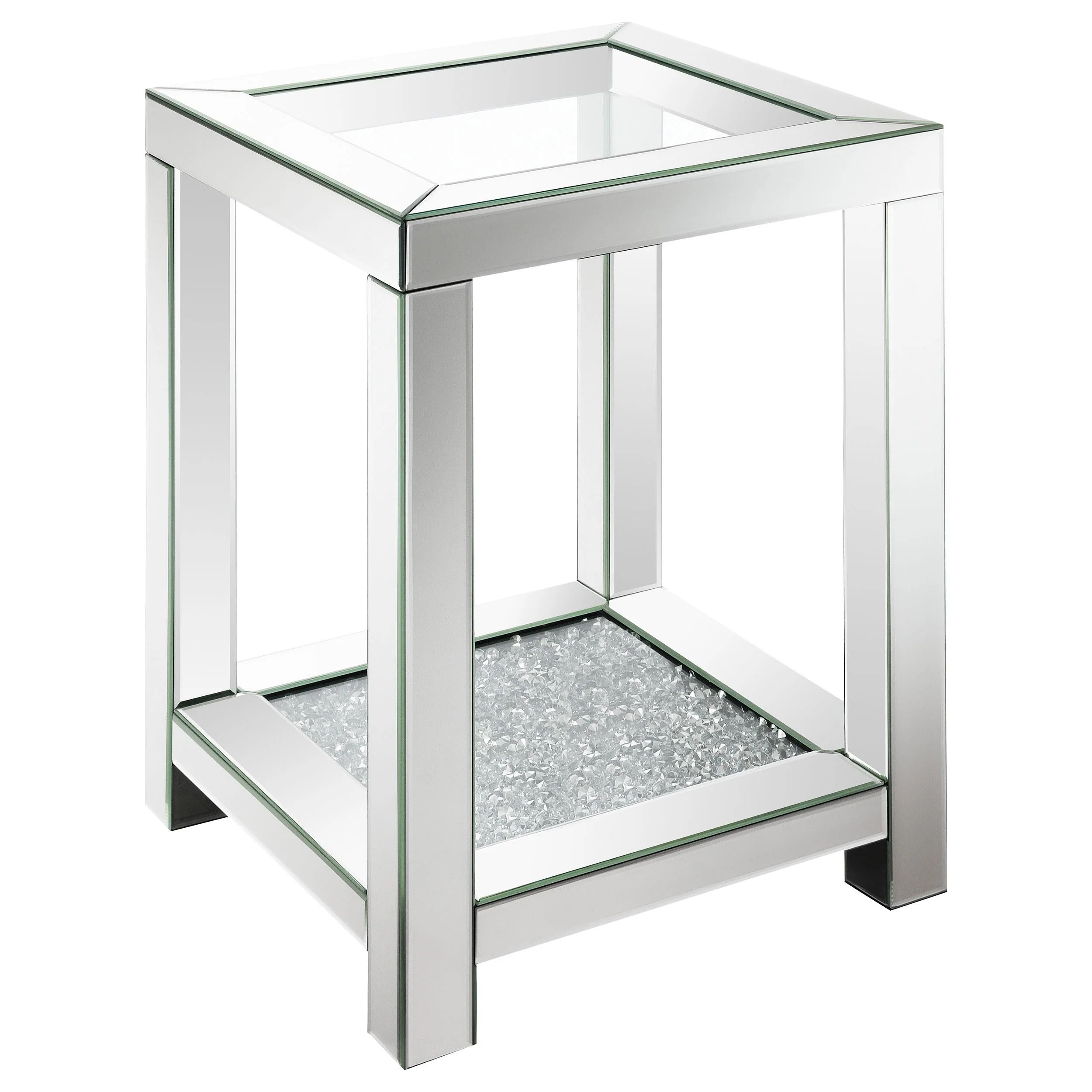 Valentina Silver 2-Piece Mirrored Coffee and End Table Set - Image 5