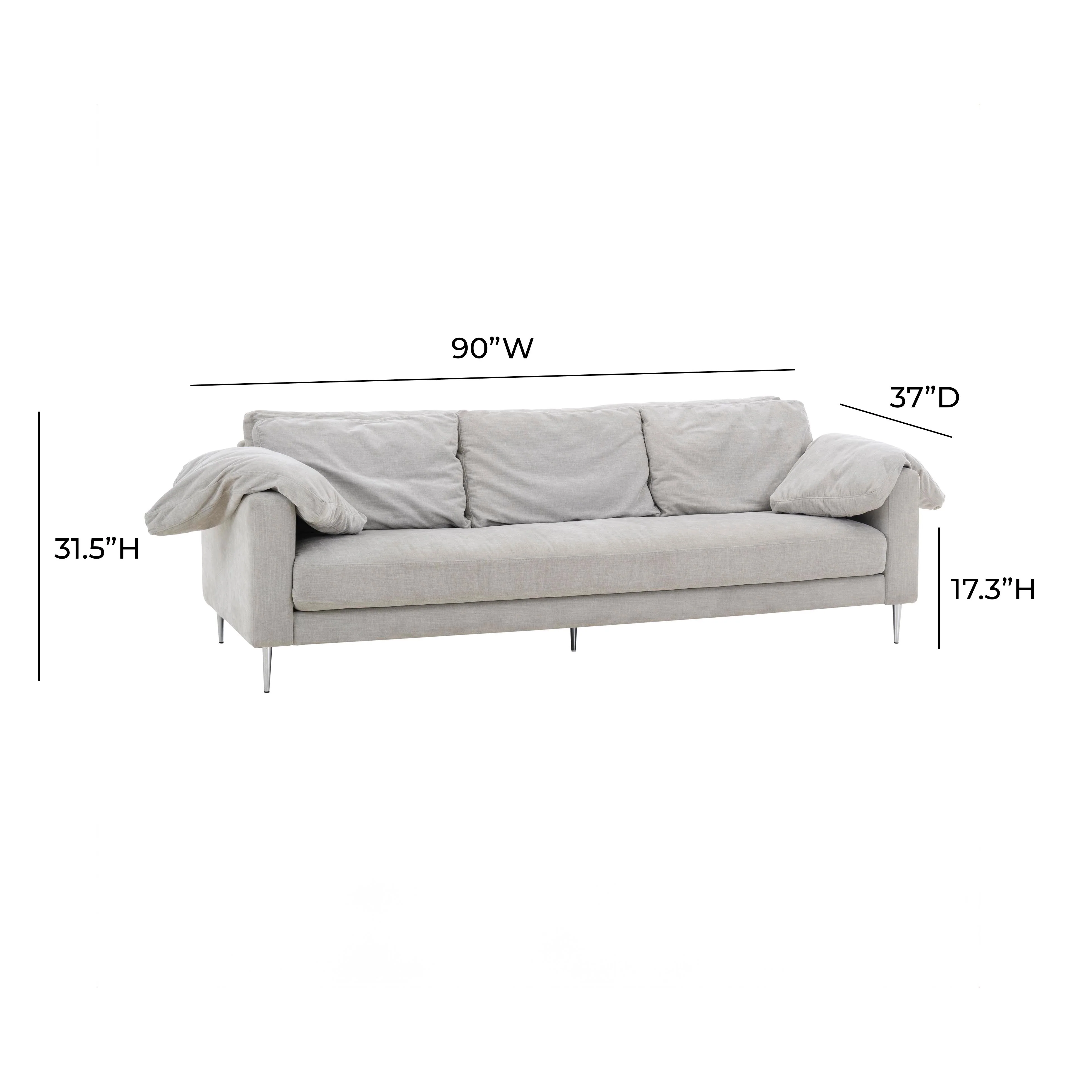 Vari Textured Velvet Lounge Sofa - Image 9