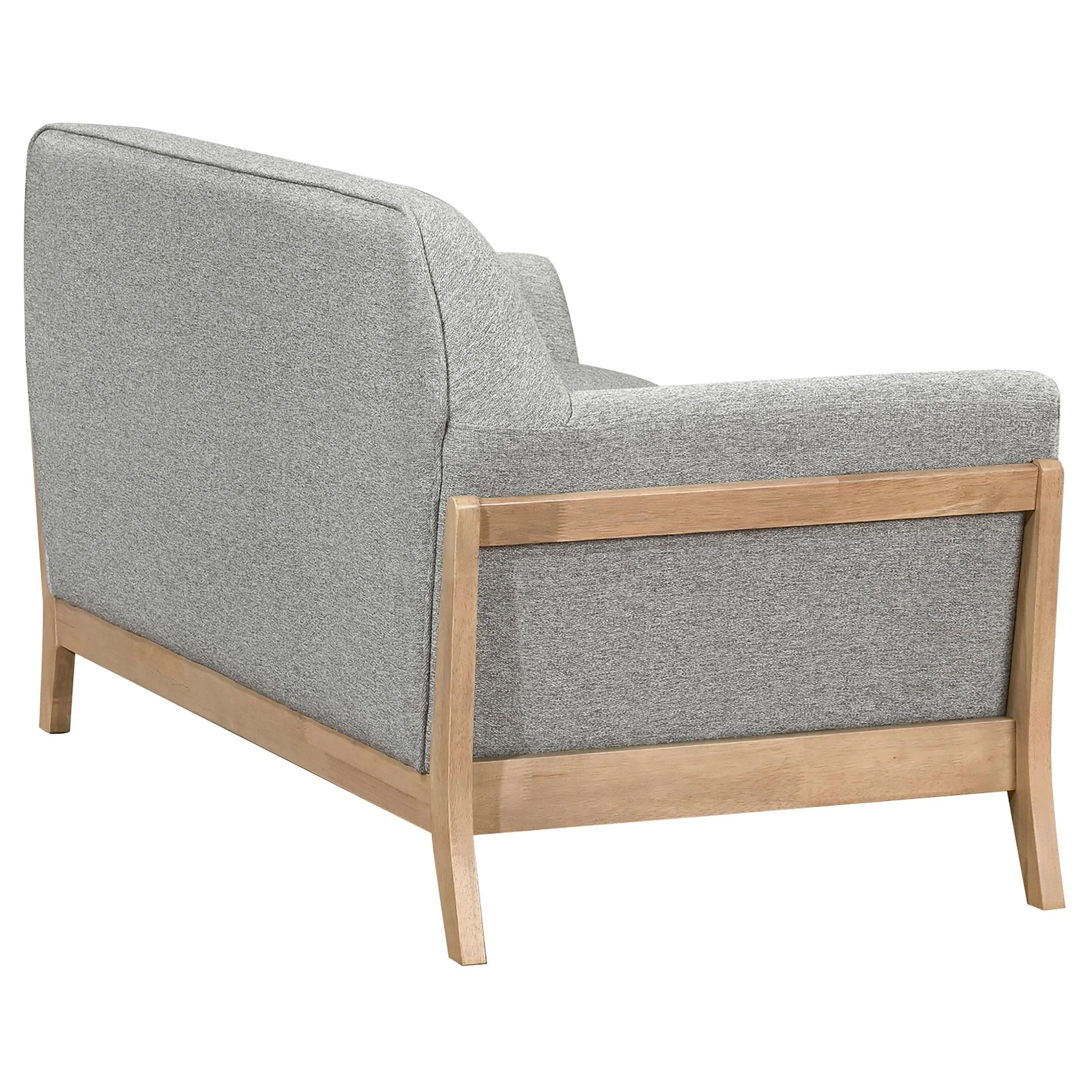 Vaughn 3-piece Fabric Upholstered Flared Arm Sofa Set Grey - Image 9