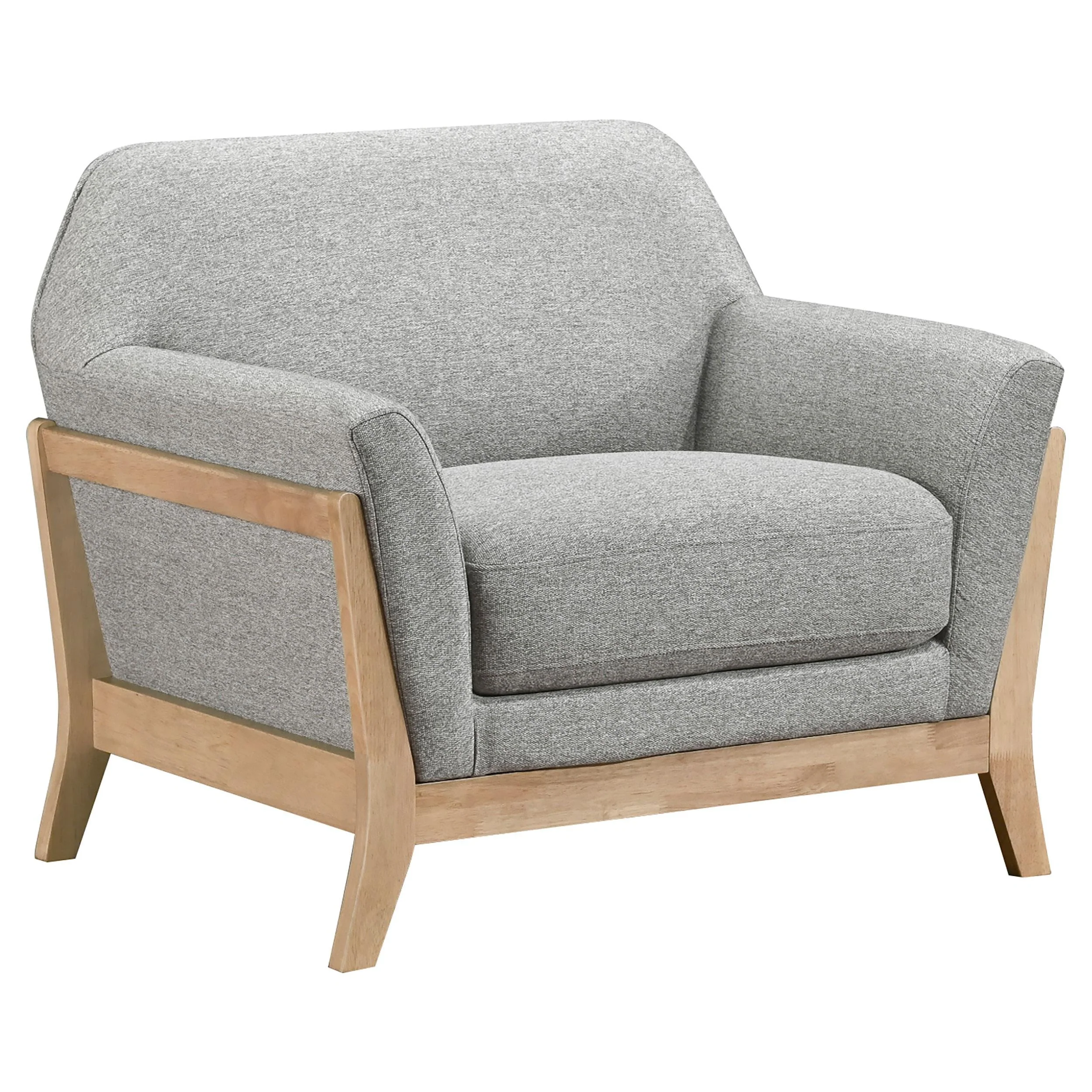 Vaughn Gray Fabric Upholstered Flared Arm Accent Chair