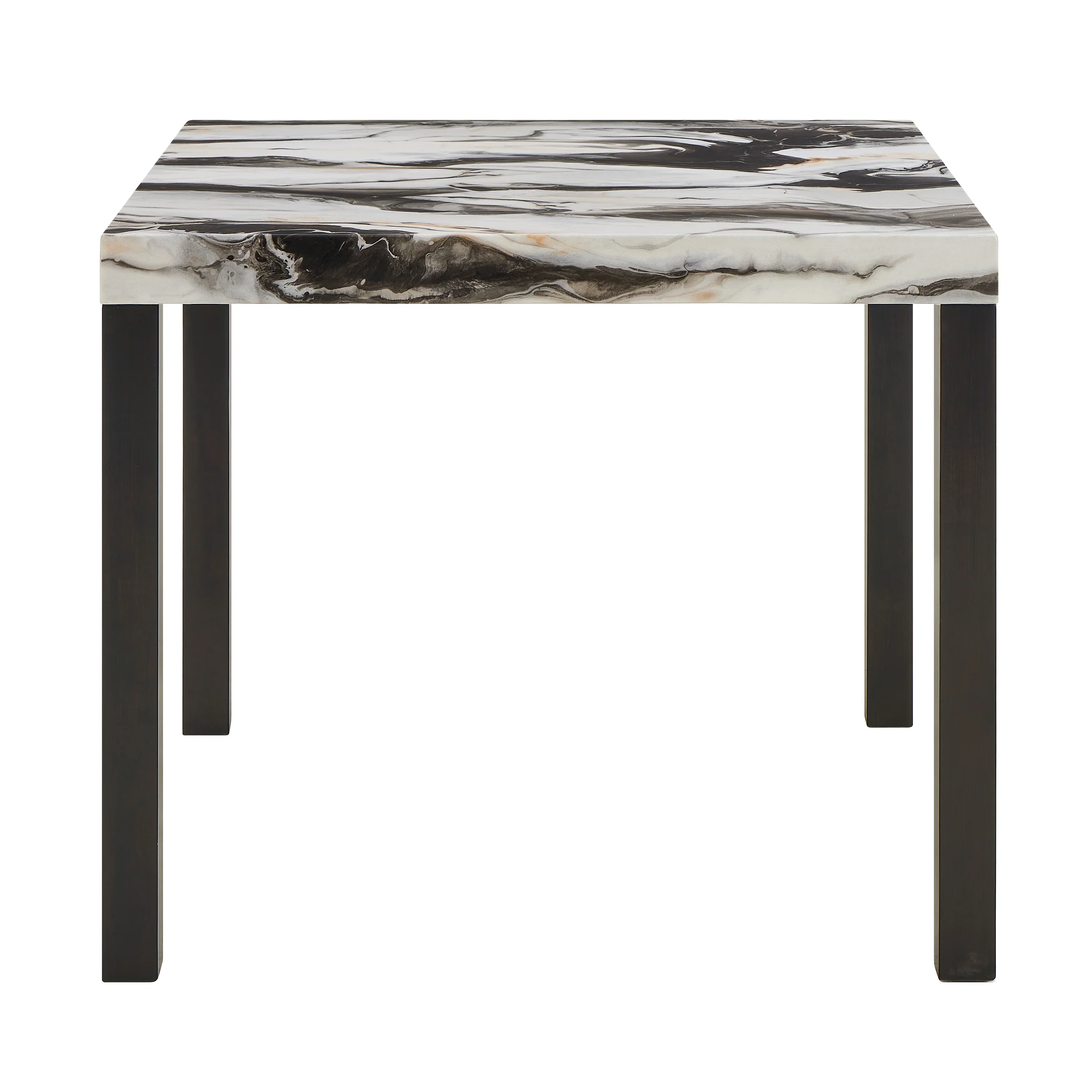 Vega Beige/Black Faux Marble Counter Height Set - Image 3