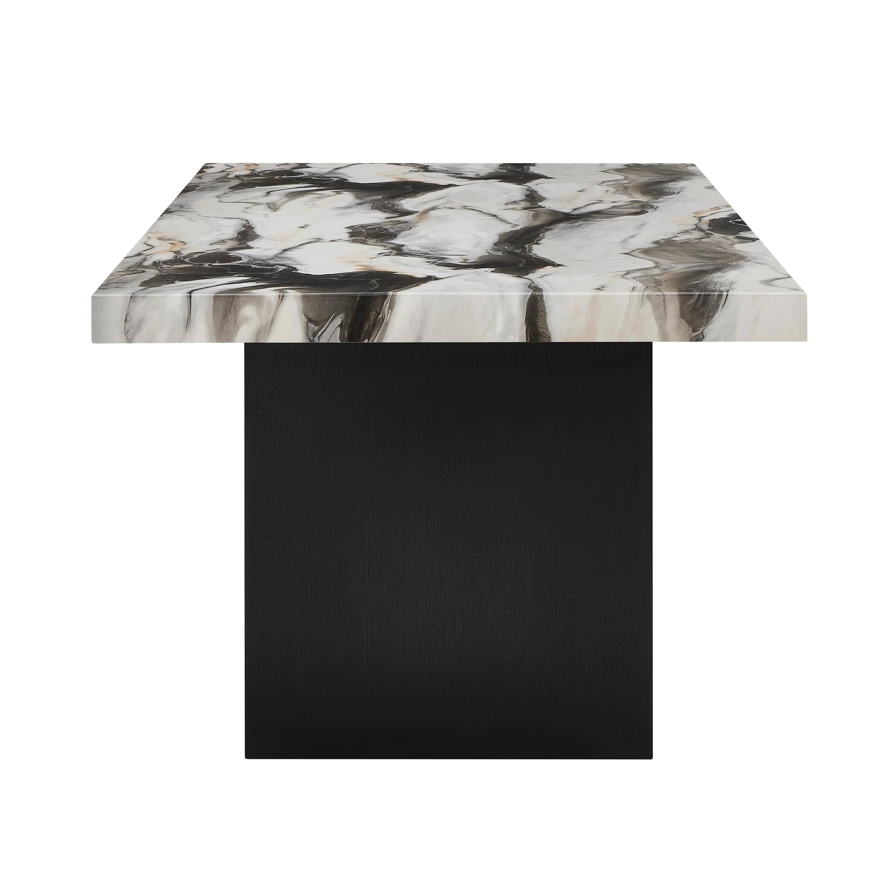Vega Black Faux Marble Dining Table - Image 2