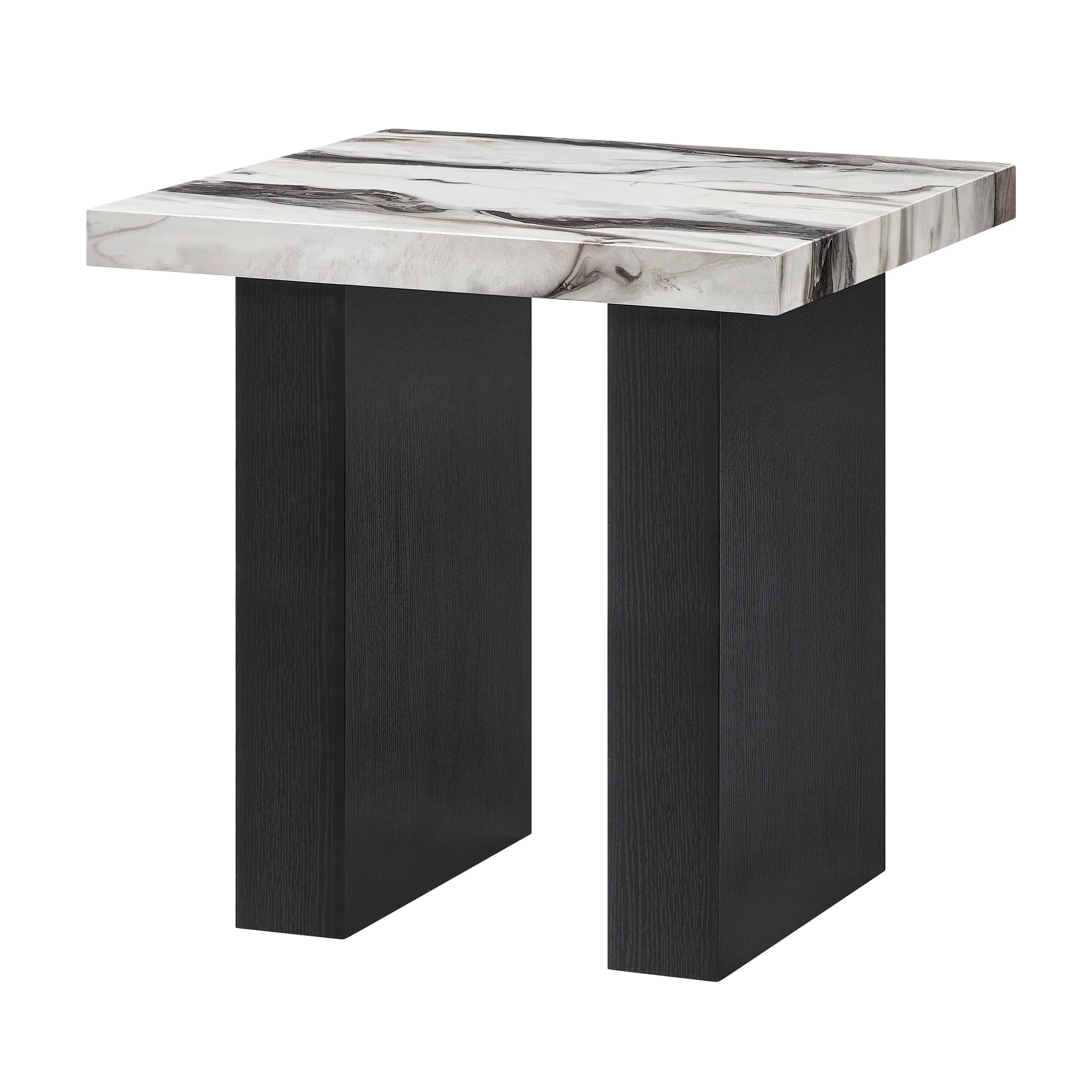 Vega Brown/Black Faux Marble 3-Piece Cocktail Set - Image 4