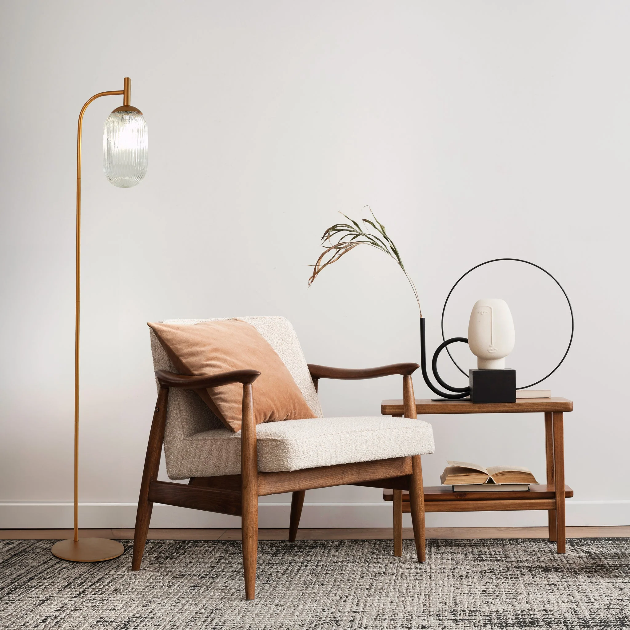 Vela Floor Lamp Bronze and Clear - Image 2