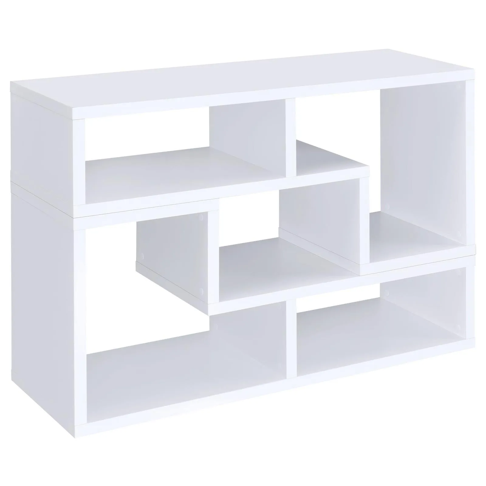 Velma White Convertible TV Console/Bookcase - Image 4