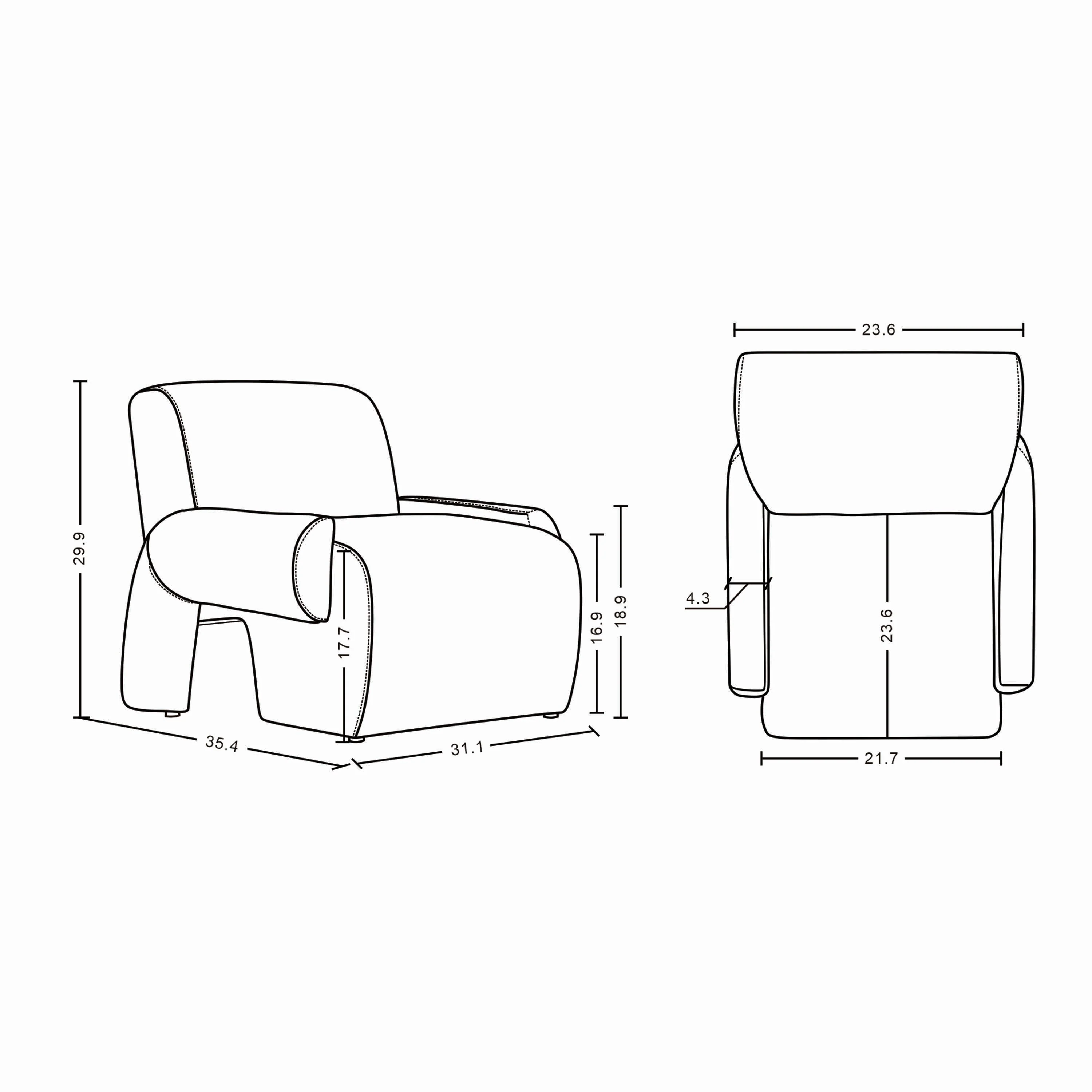 Verandah Accent Chair in Olive Green - Image 3