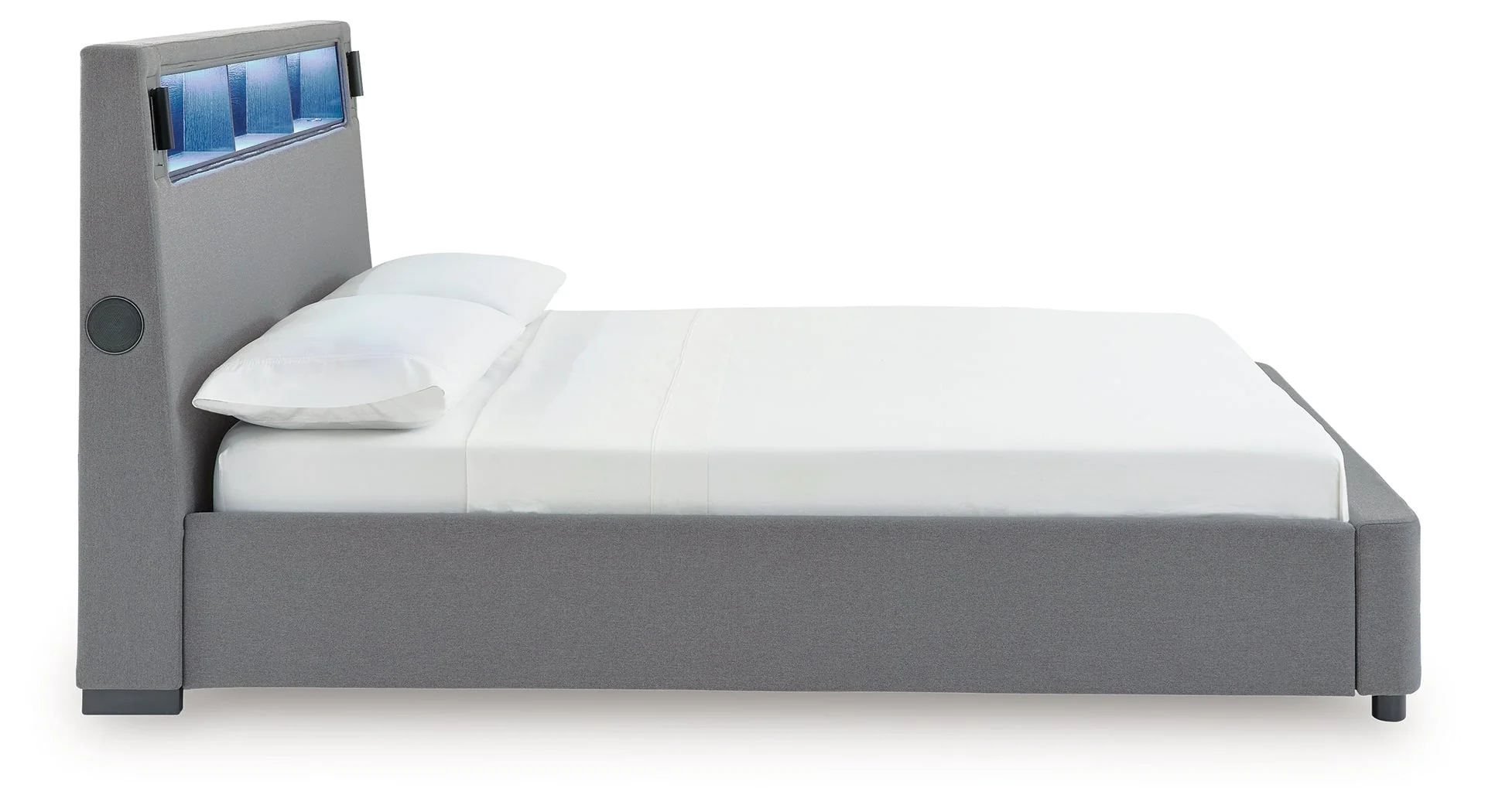 Verishaw Gray Full Upholstered Bed - Image 5