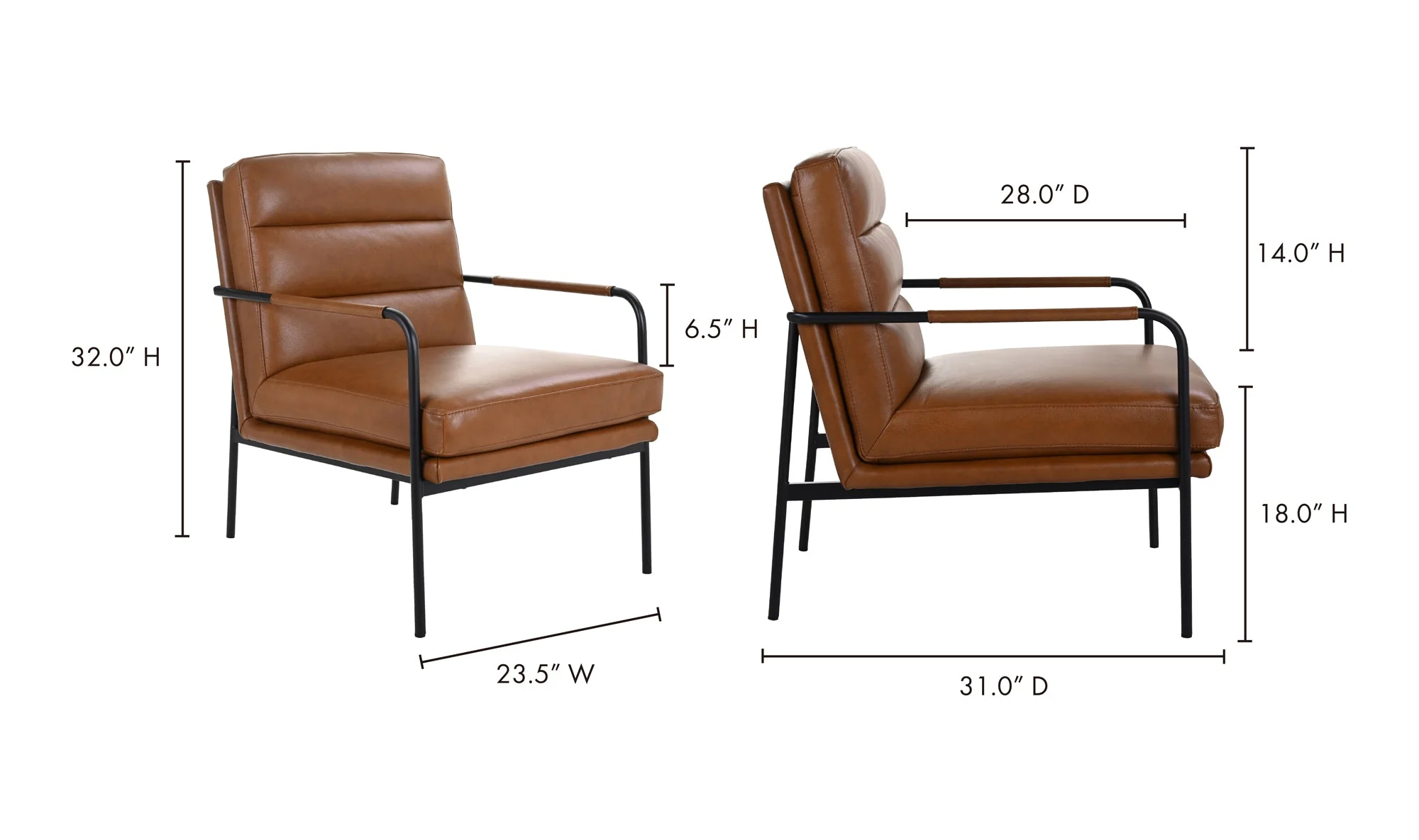 Verlaine Armchair Chestnut Brown - Image 7