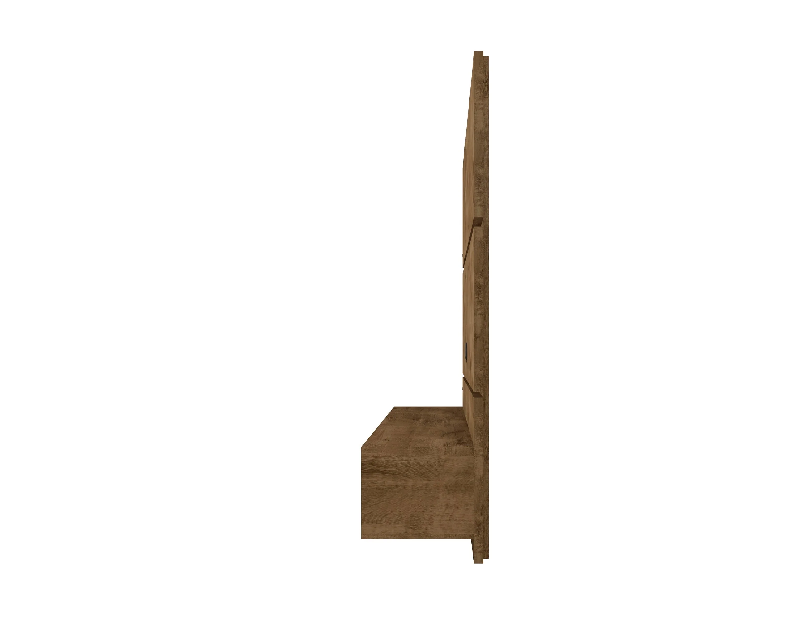 Vernon 62.99 Floating Entertainment Center in Rustic Brown - Image 7