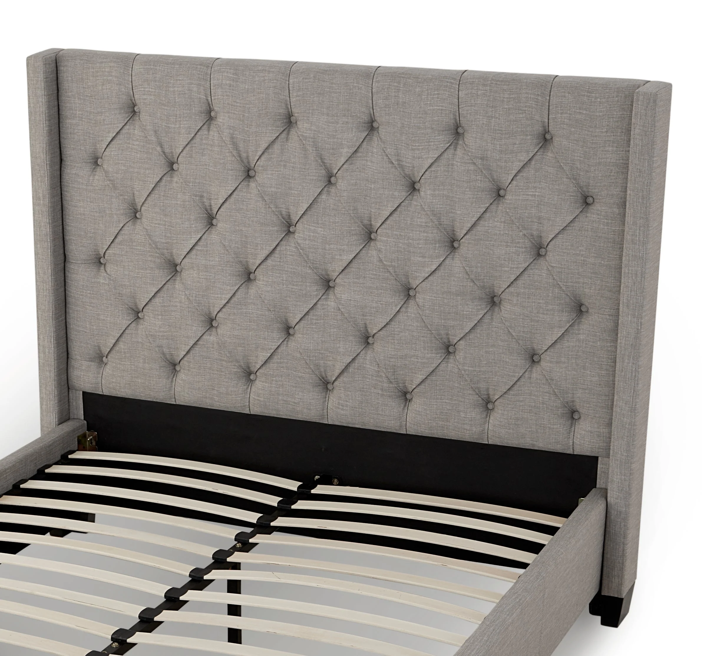 Verona Tufted Upholstered Headboard in Speckled Grey - Image 4