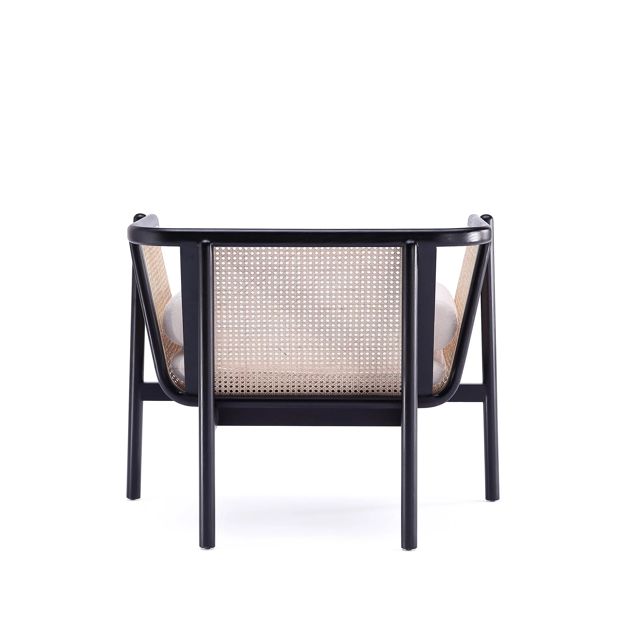 Versailles Accent Chair in Black, Natural Cane and Cream (set of 2) - Image 7