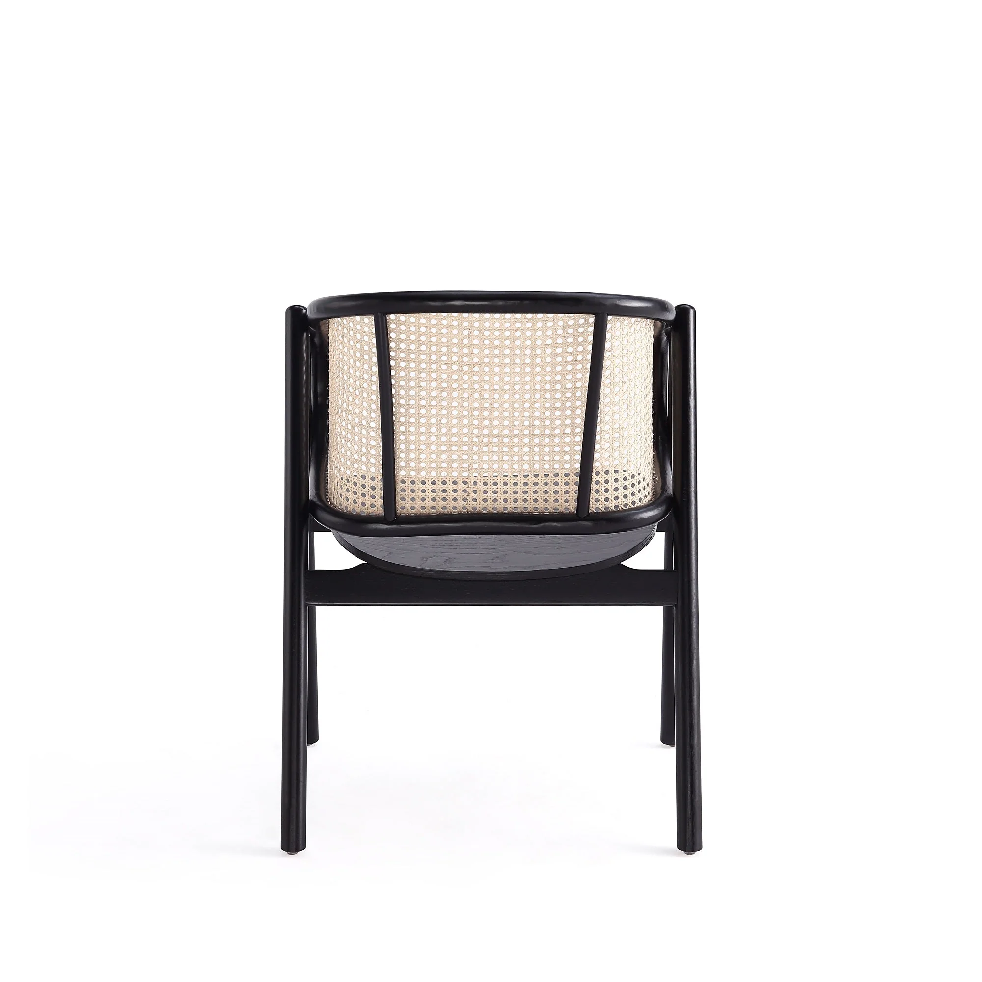 Versailles Armchair in Black and Natural Cane - Image 7