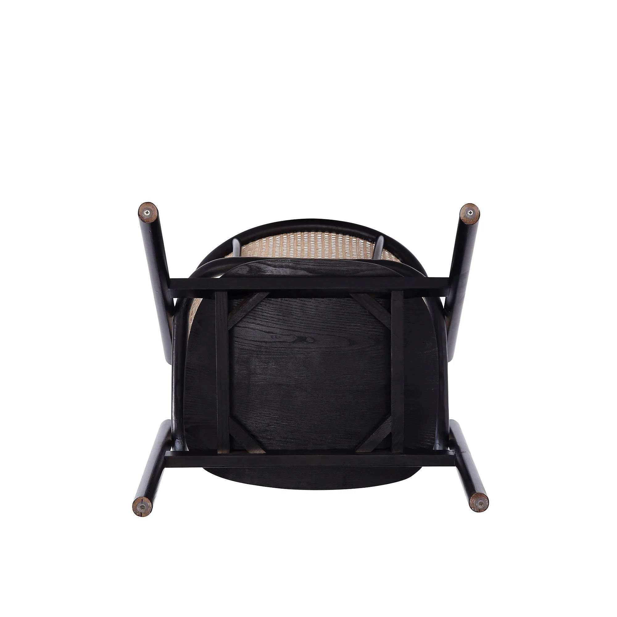 Versailles Armchair in Black and Natural Cane (set of 2) - Image 9