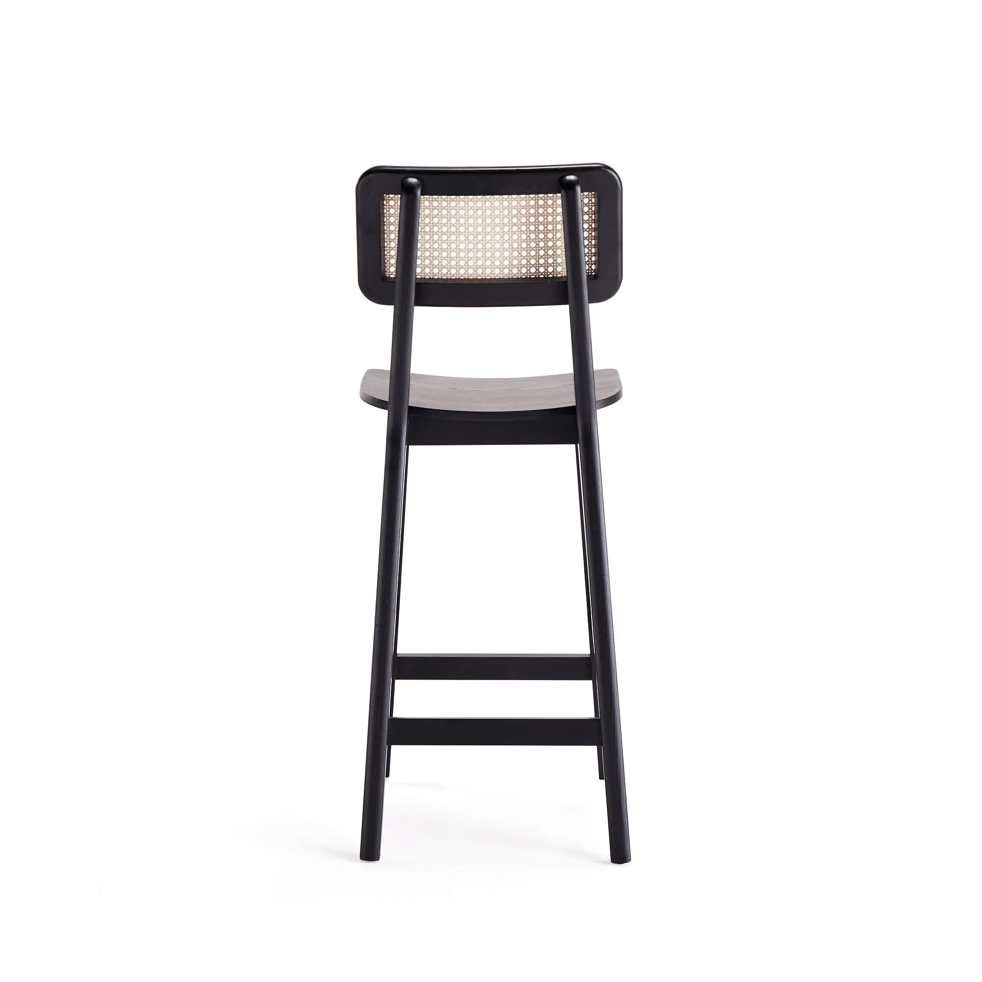 Versailles Counter Stool in Black and Natural Cane (set of 2) - Image 8