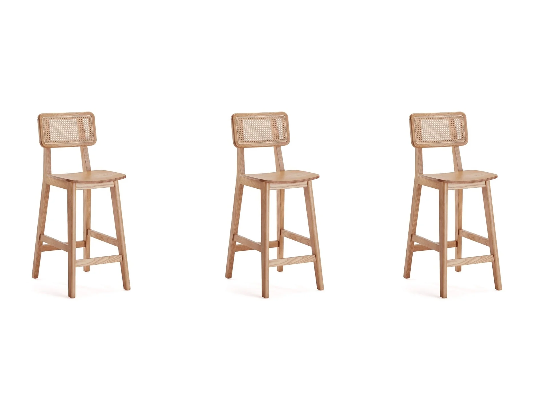 Versailles Counter Stool in Nature Cane (set of 3)