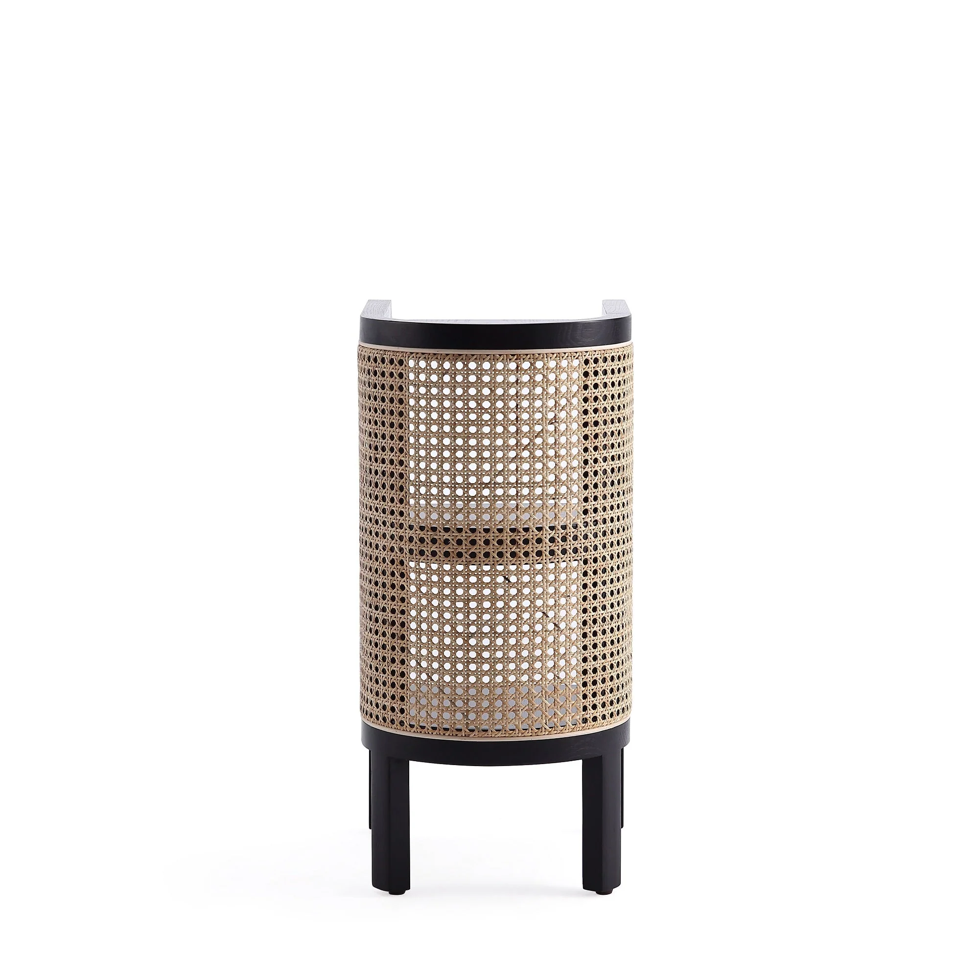 Versailles End Table in Black and Natural Cane - Image 6