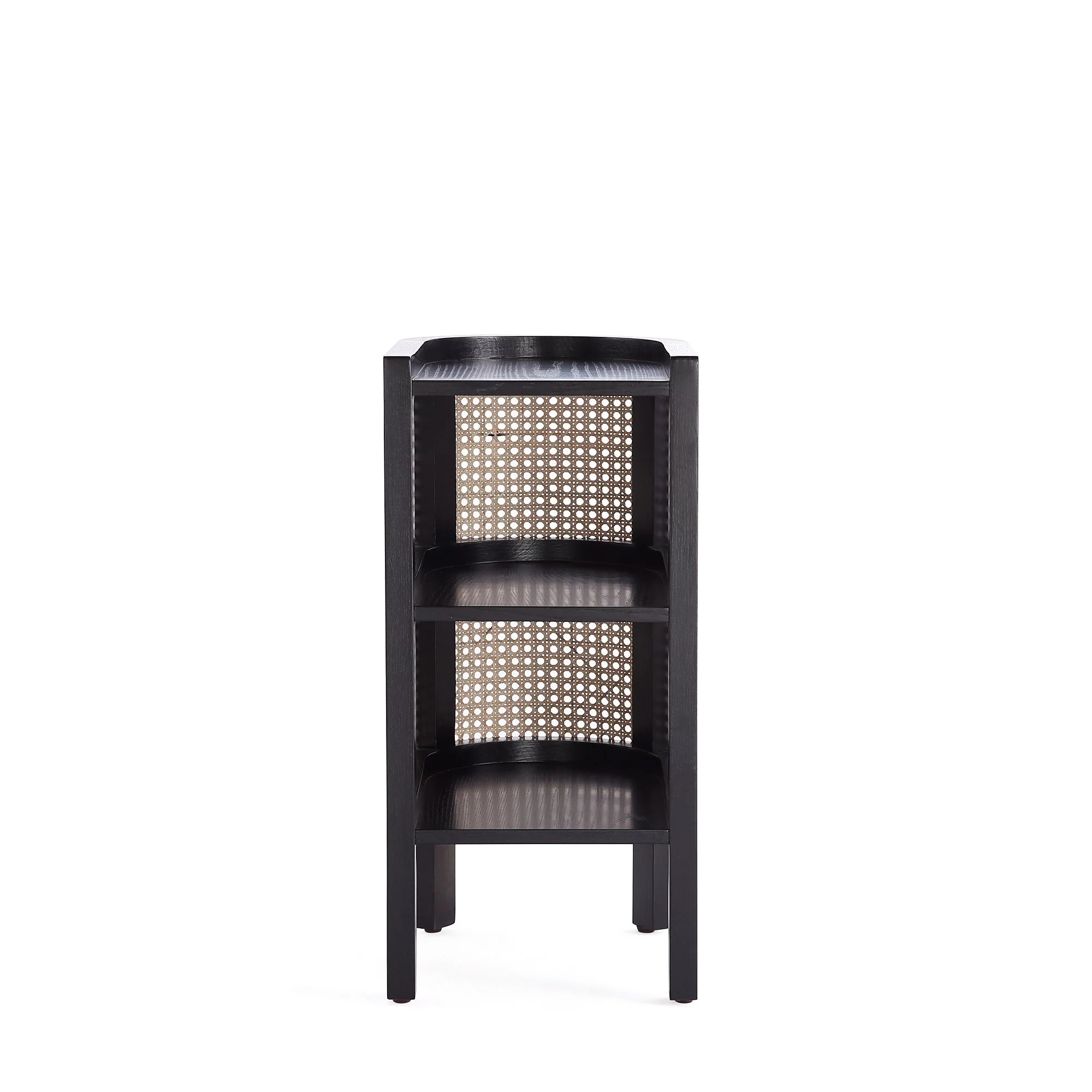 Versailles End Table in Black and Natural Cane (set of 2) - Image 7