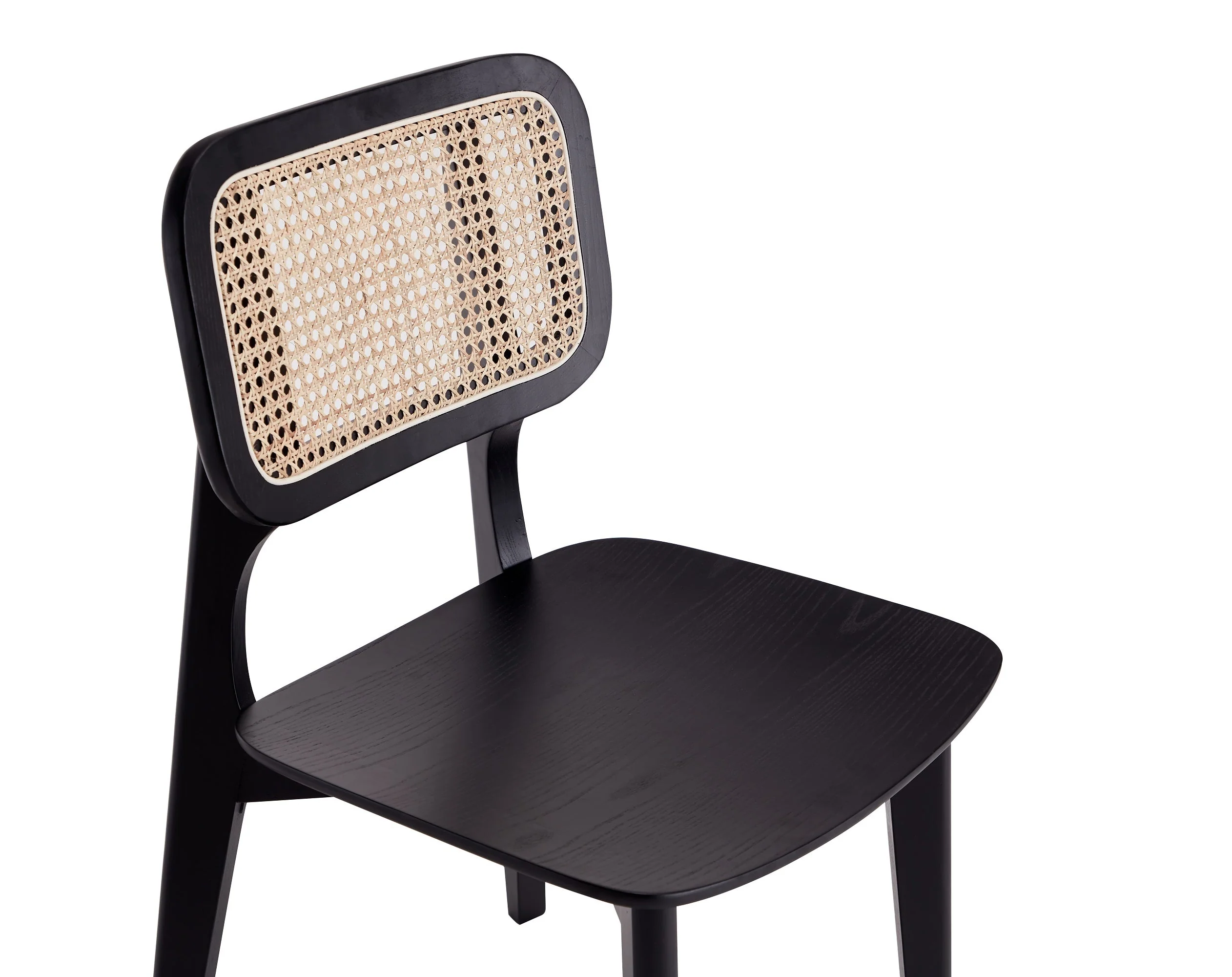 Versailles Square Dining Chair in Black and Natural Cane (set of 4) - Image 10