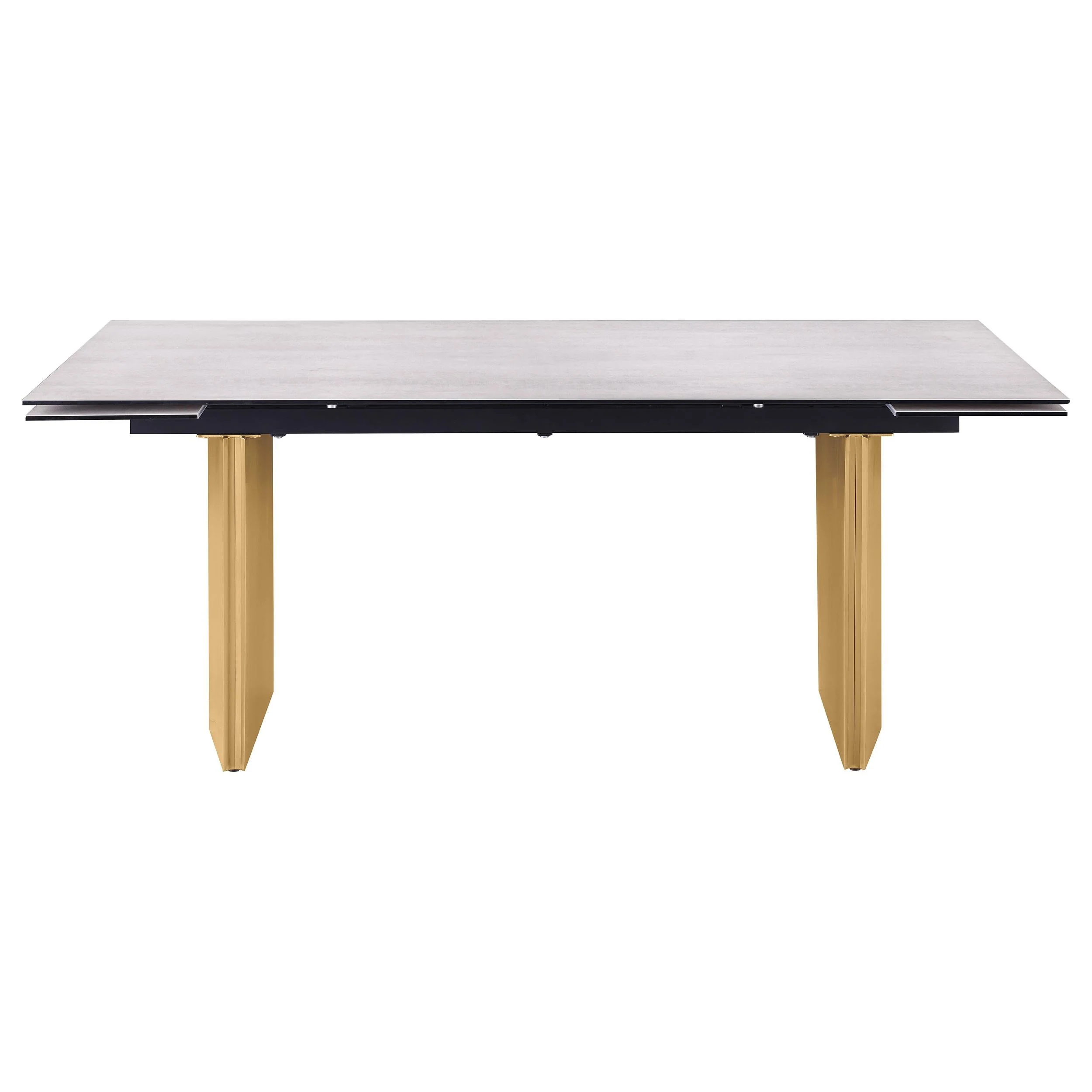 Vesa Beige Glass Top Extendable Dining Table - Image 5