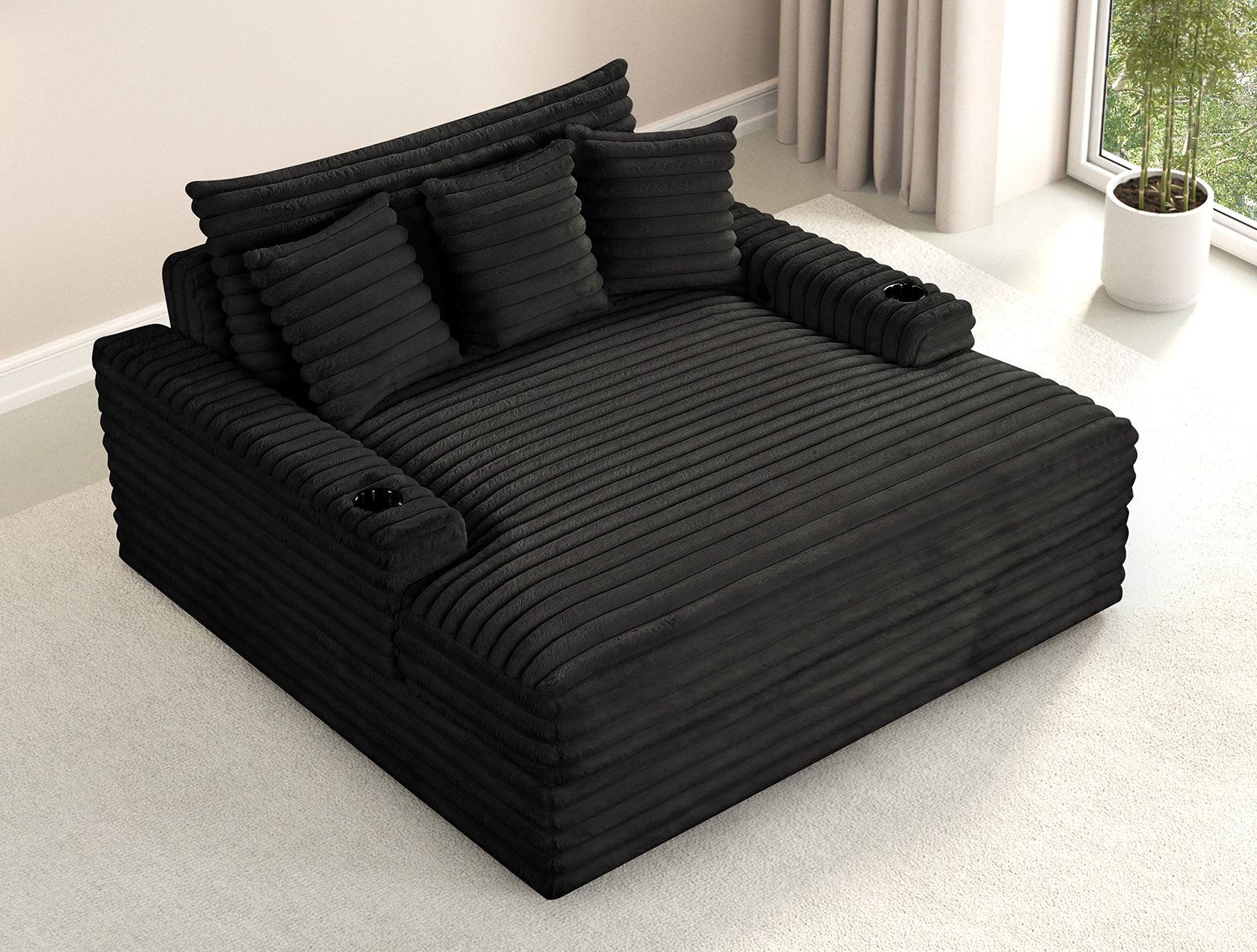 Veyrier Black 2 Arm Chaise - Image 3