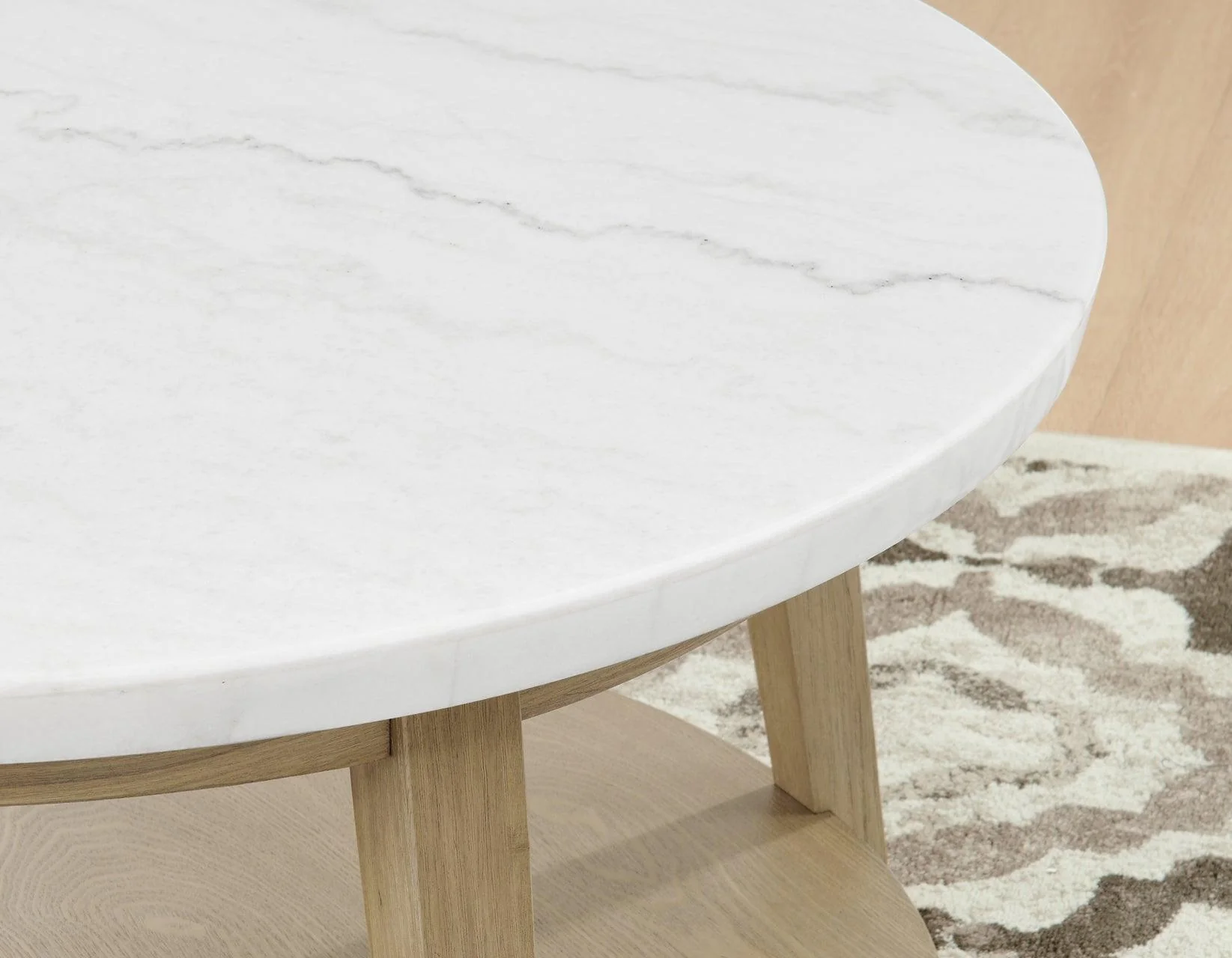 Vida 22″ Round White Marble Top End Table - Image 7