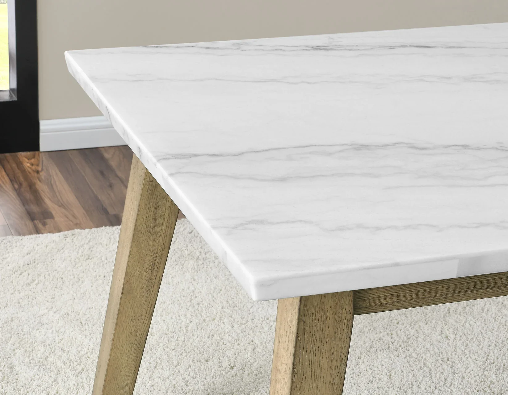 Vida 72″ White Marble Top Dining Table - Image 5