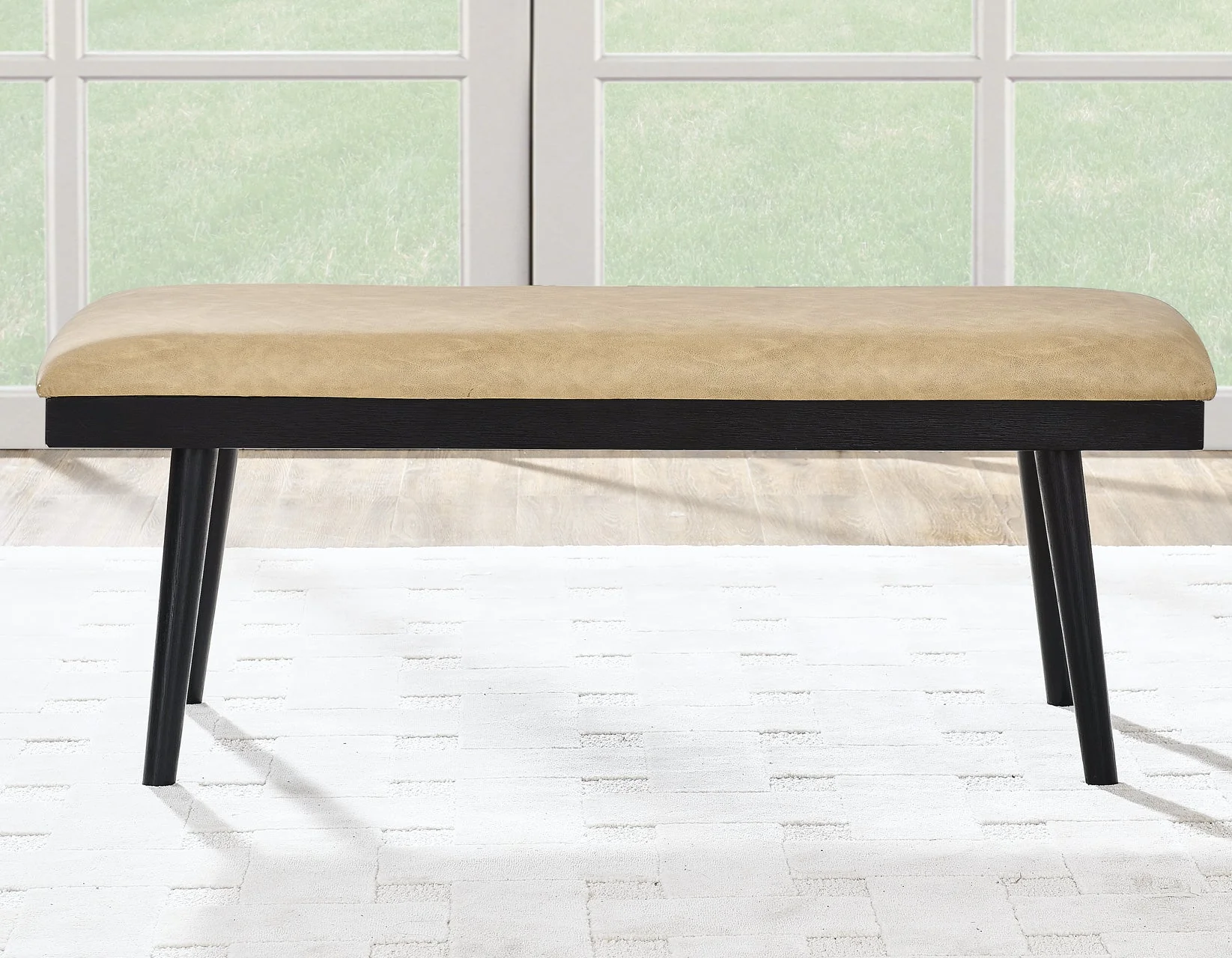 Vida Black/Sand Marble Top Dining Room Set - Image 14