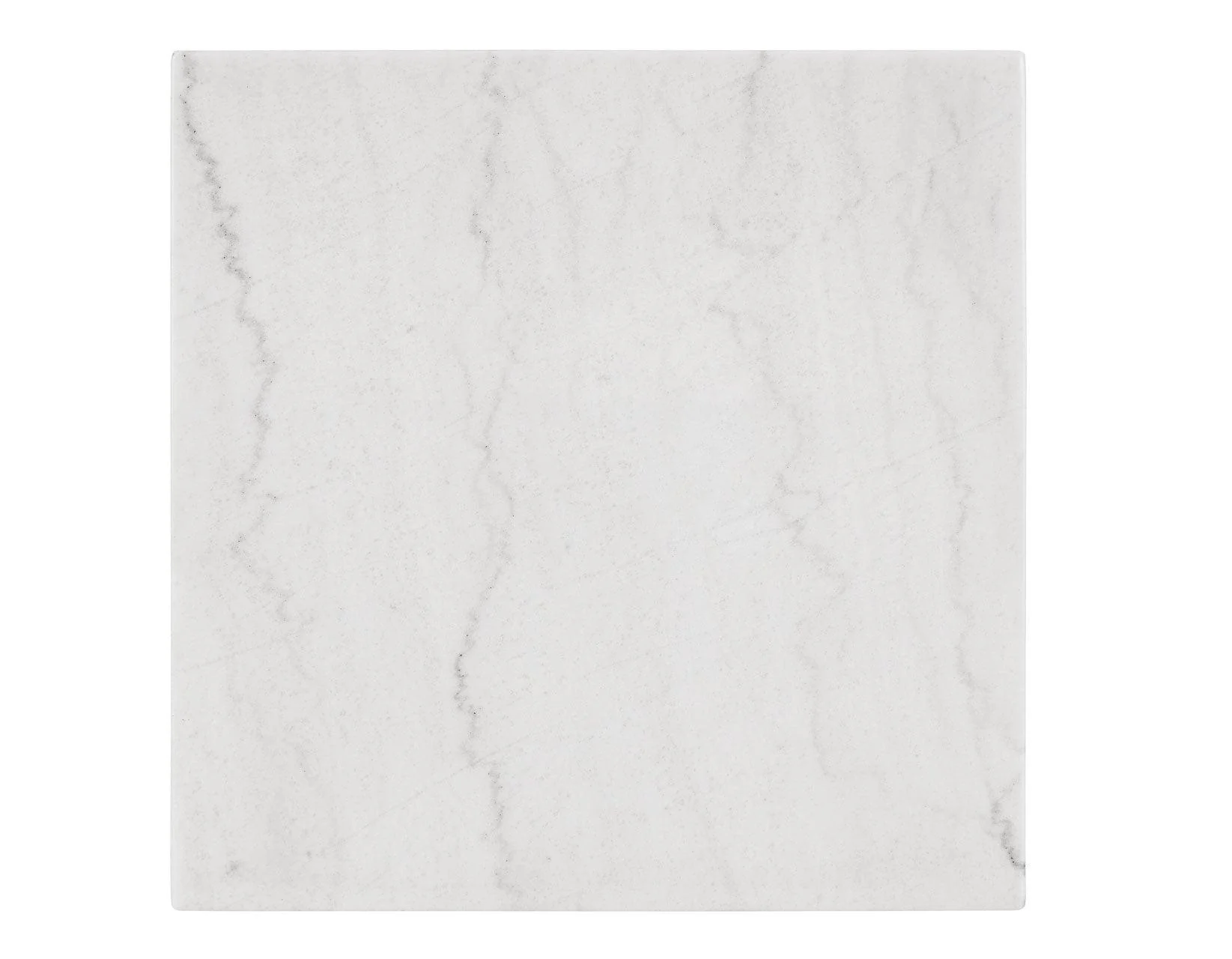 Vida White Marble Top End Table, Black Finish - Image 7
