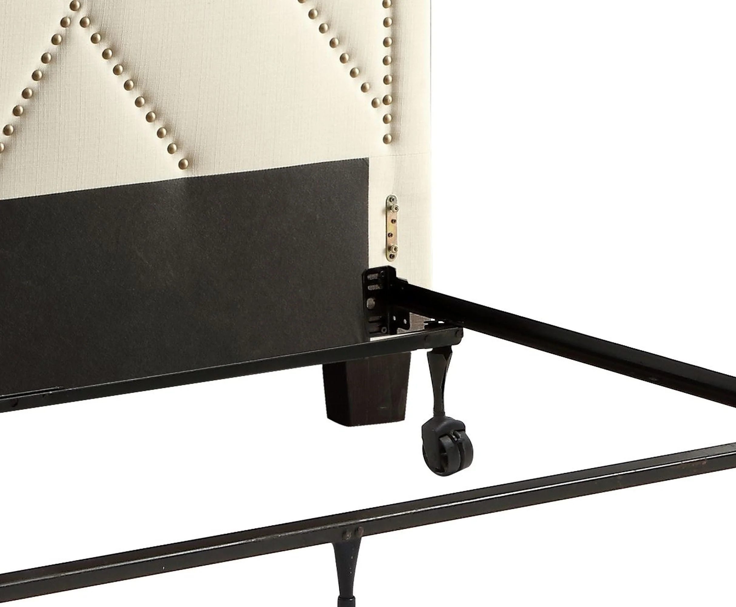 Vienne Nailhead Patterned Upholstered Headboard in Powder - Image 8
