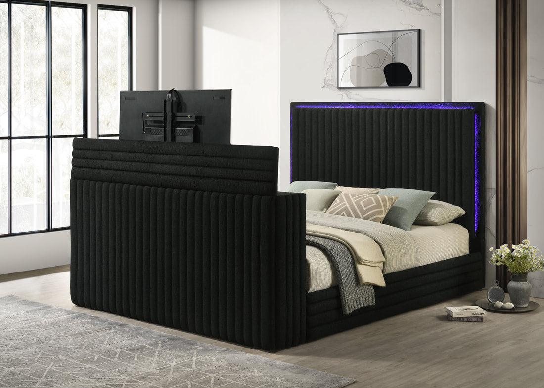 Villa Black King Platform Bed - Image 3