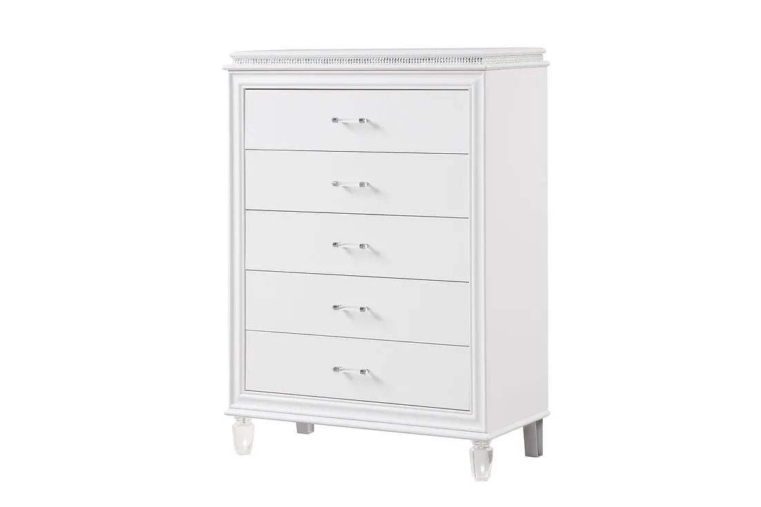 Villa White Bedroom Platform Bedroom Set - Image 7