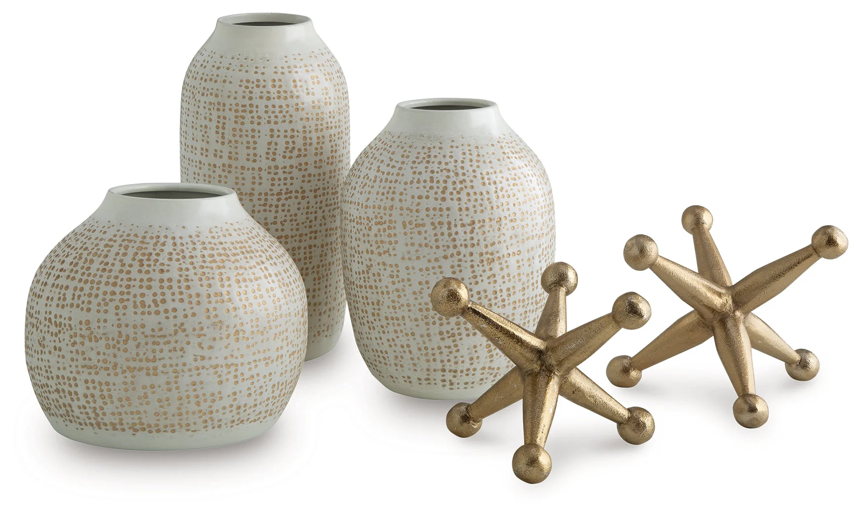 Vinburn White/Gold Finish Accessory Set (Set of 5) - Image 2