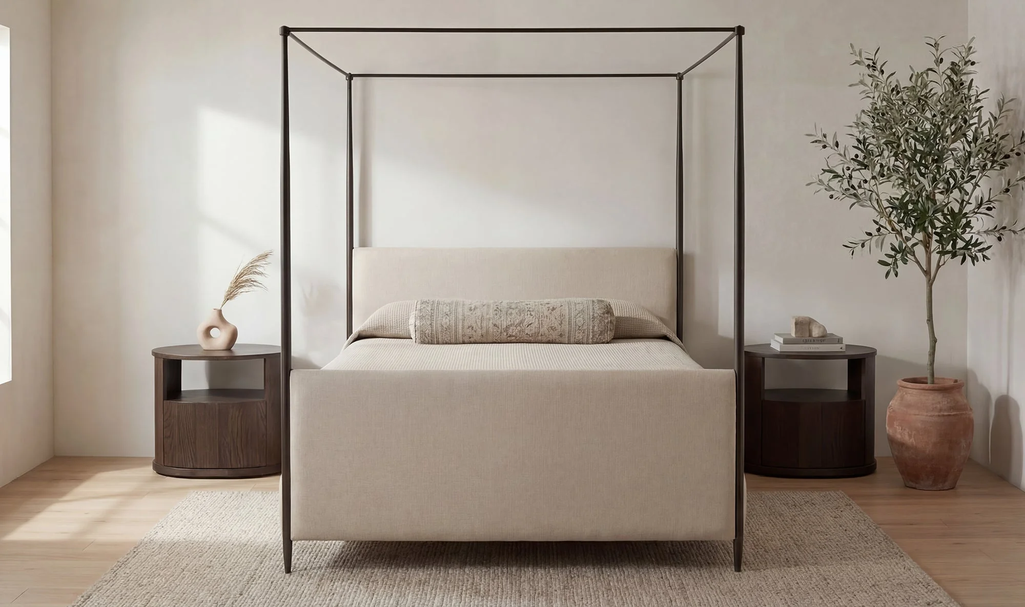 Viola King Bed Beige - Image 3
