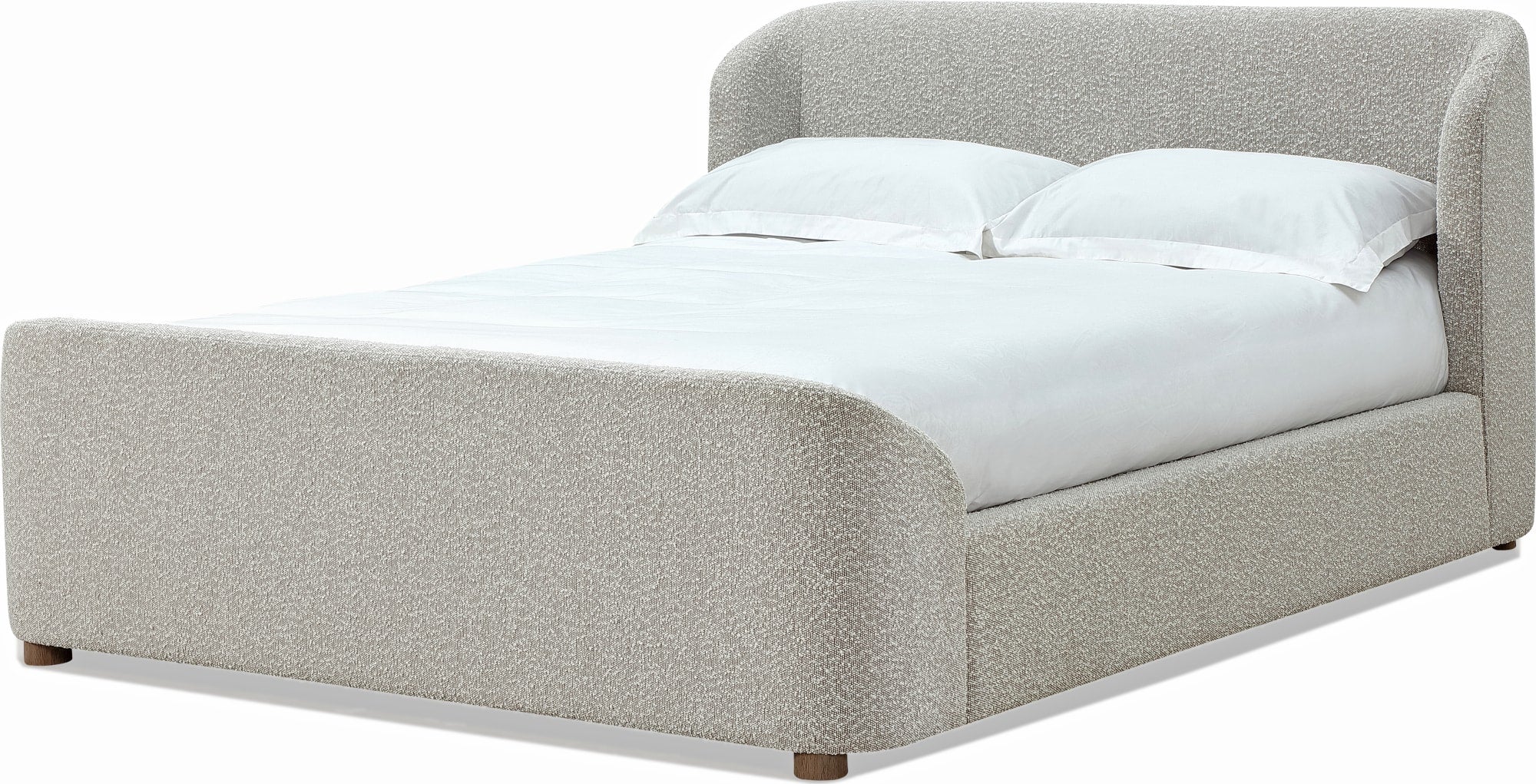 Virgil Kiki Cotton Ball King Upholstered Platform Bed - Image 6