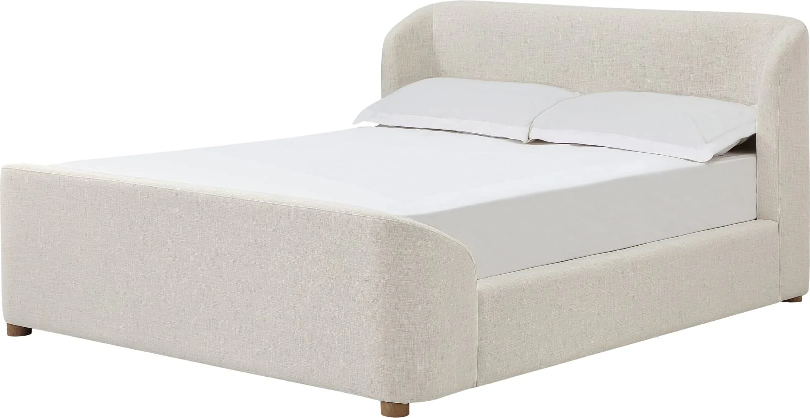Virgil Kiki Whipped Honey Queen Upholstered Platform Bed - Image 3